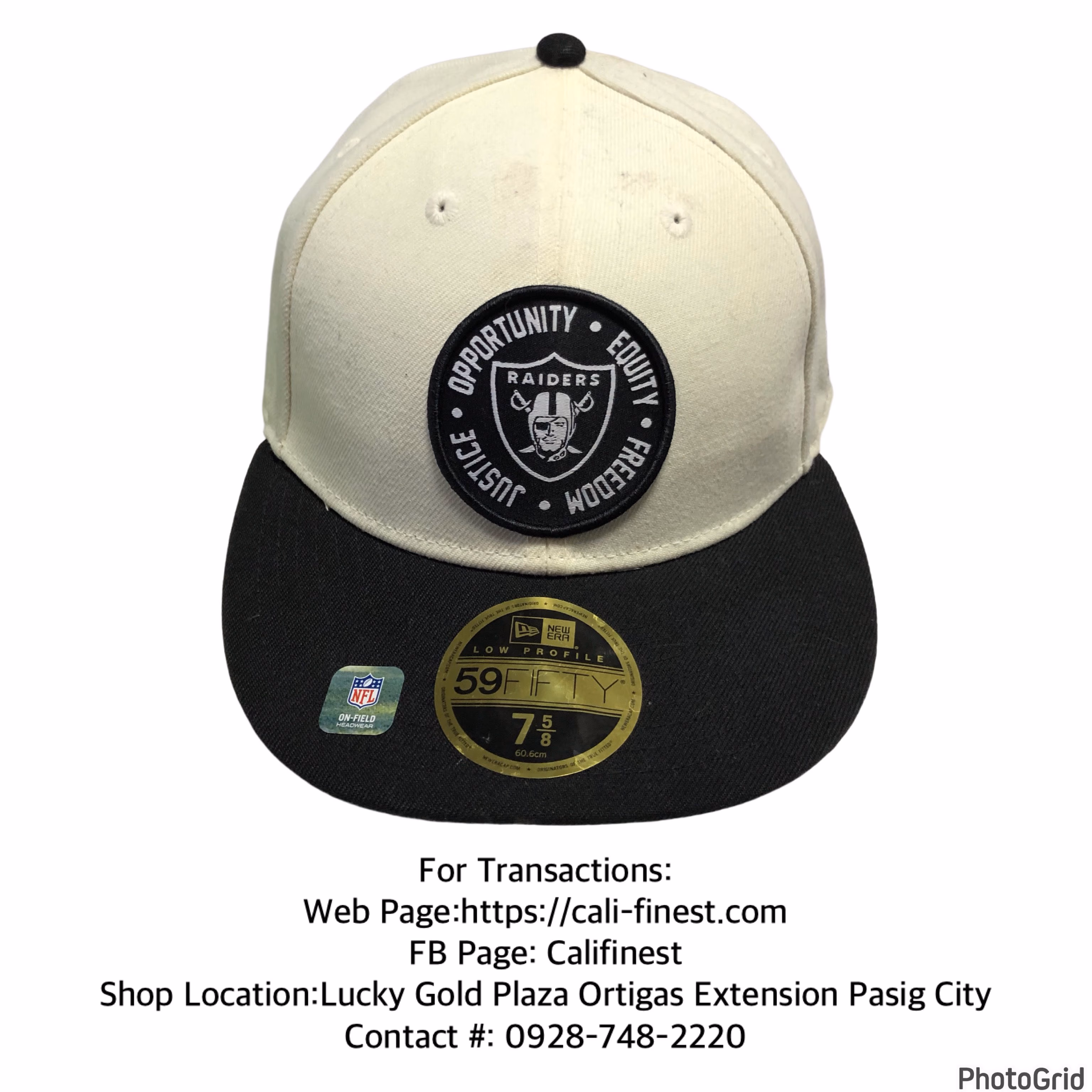 Las Vegas Raiders Inspire Change New Era 59Fifty Hat Cap Black/Cream