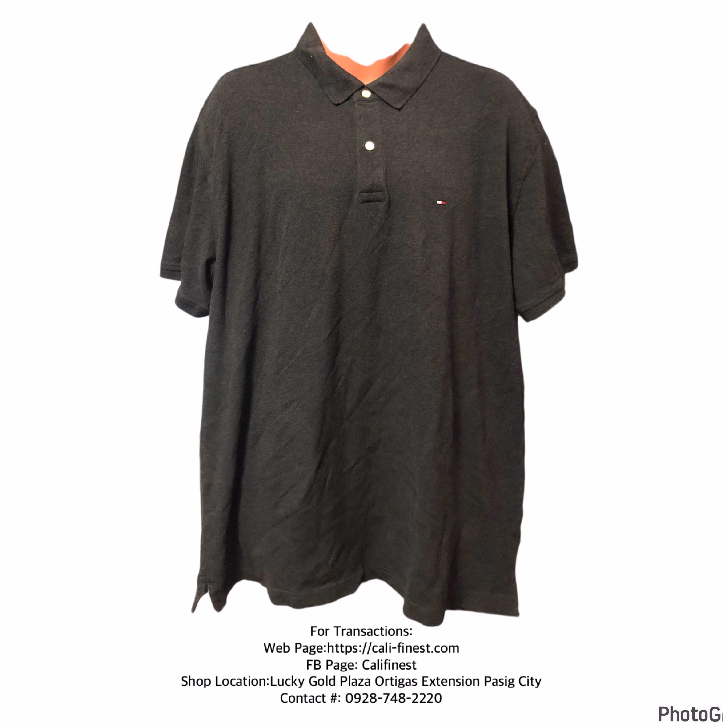 Tommy Hilfiger Slim Fit Black Polo Shirt for Mens