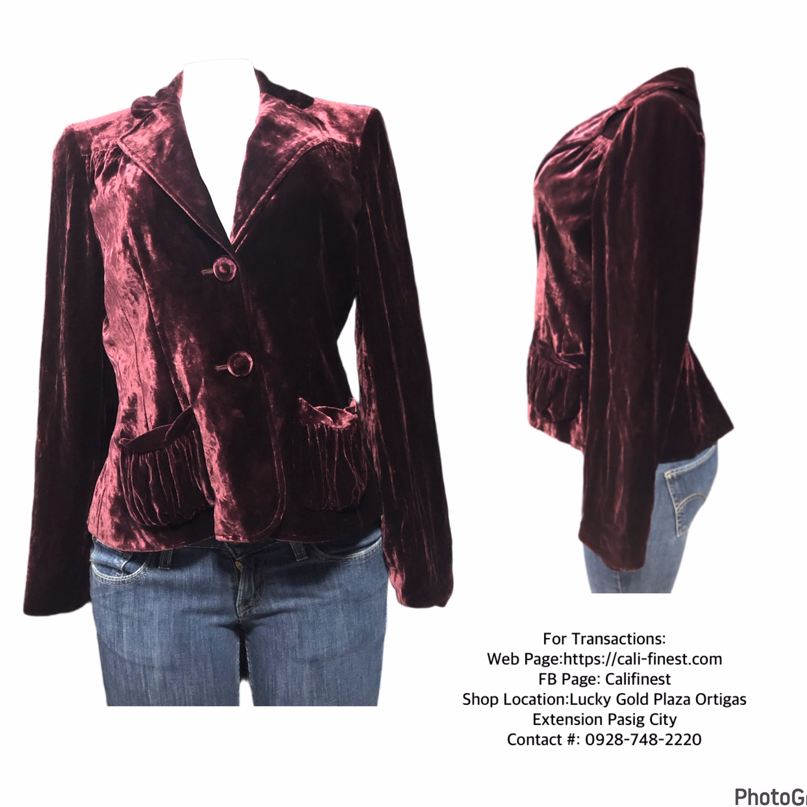 Nine West Velvet Blazer for Womens