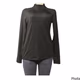 Yogalicious  long sleeve Zip Pullover Top in Black