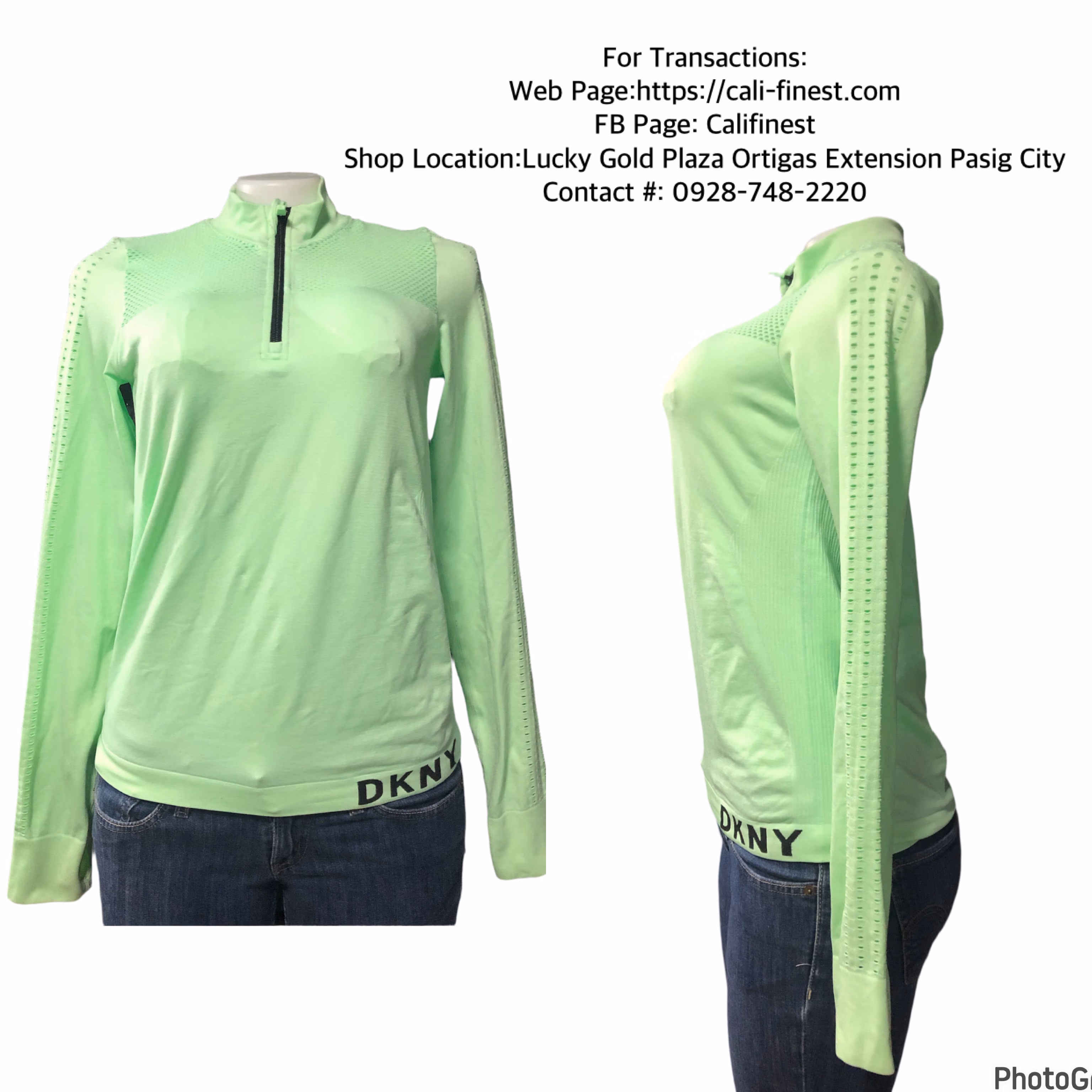 DKNY Sport light Green Long Sleeve For Women