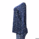 Nautica Women’s Navy Blue and White Ultra Plush Polka Dot Stretch
