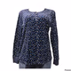 Nautica Women’s Navy Blue and White Ultra Plush Polka Dot Stretch