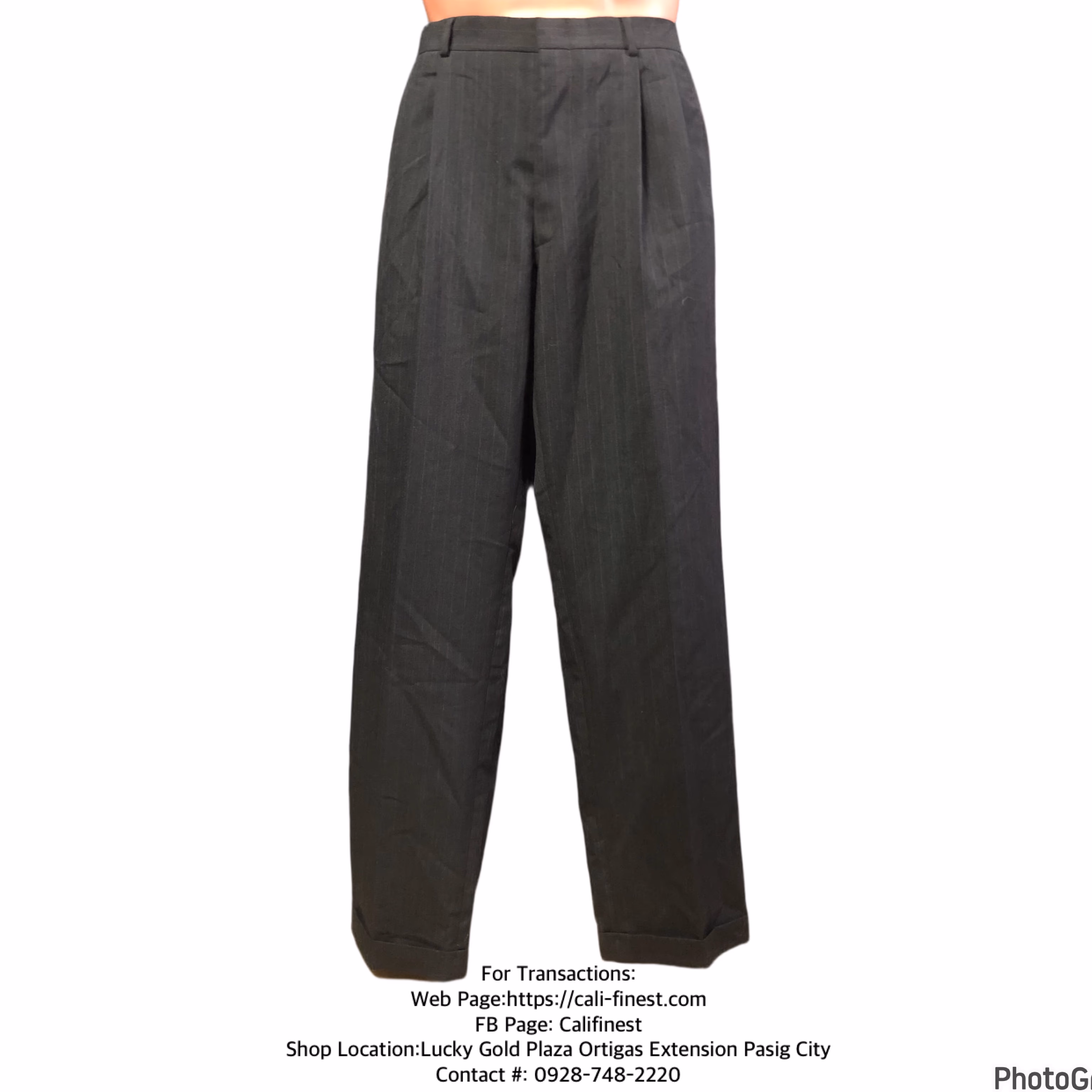 Black Striped Men’s Dress Pants