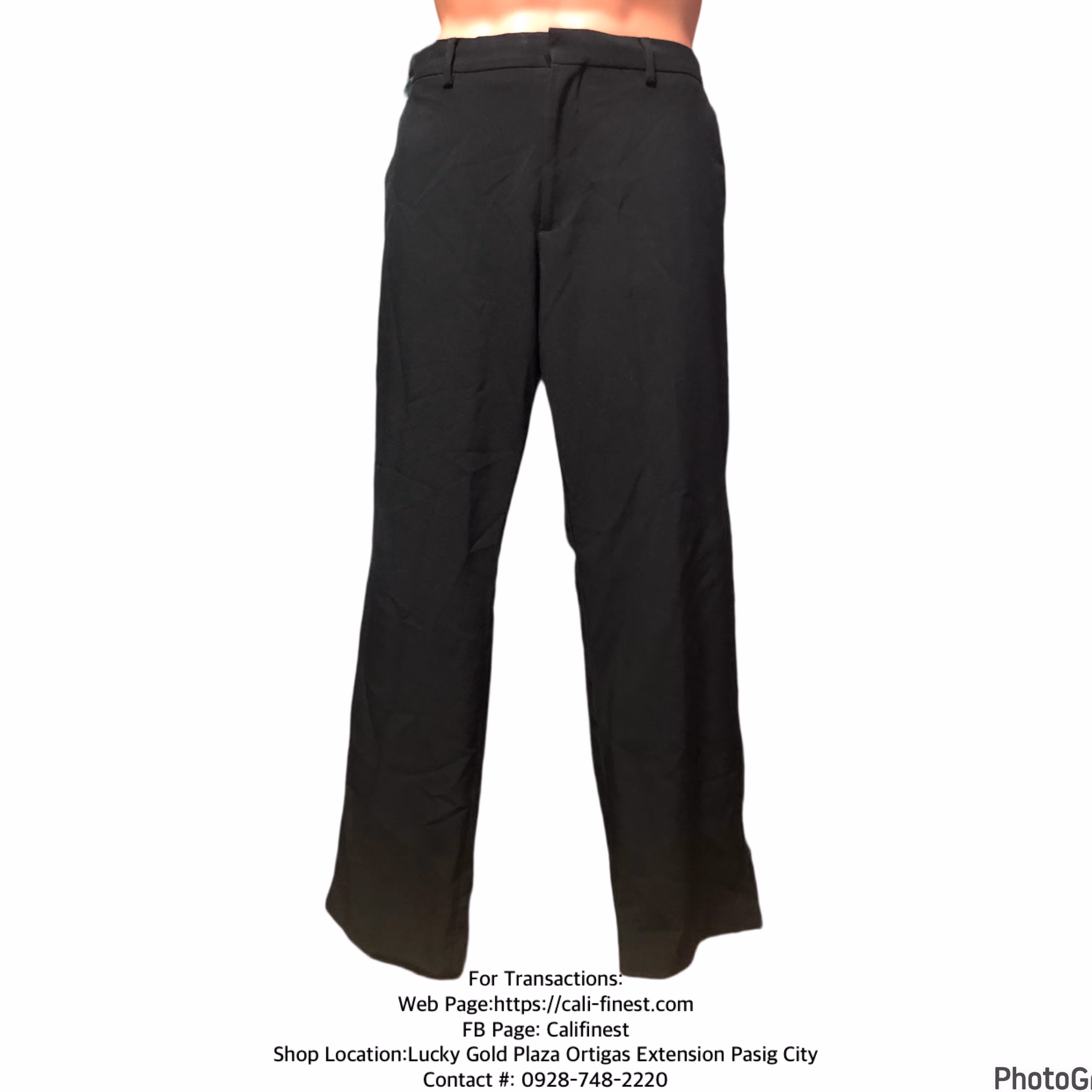 Van Heusen Black Trouser Pants for Mens