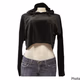 Miss Pooh High Low Velvet  Cropped Hoodie Medium for Women’s 
