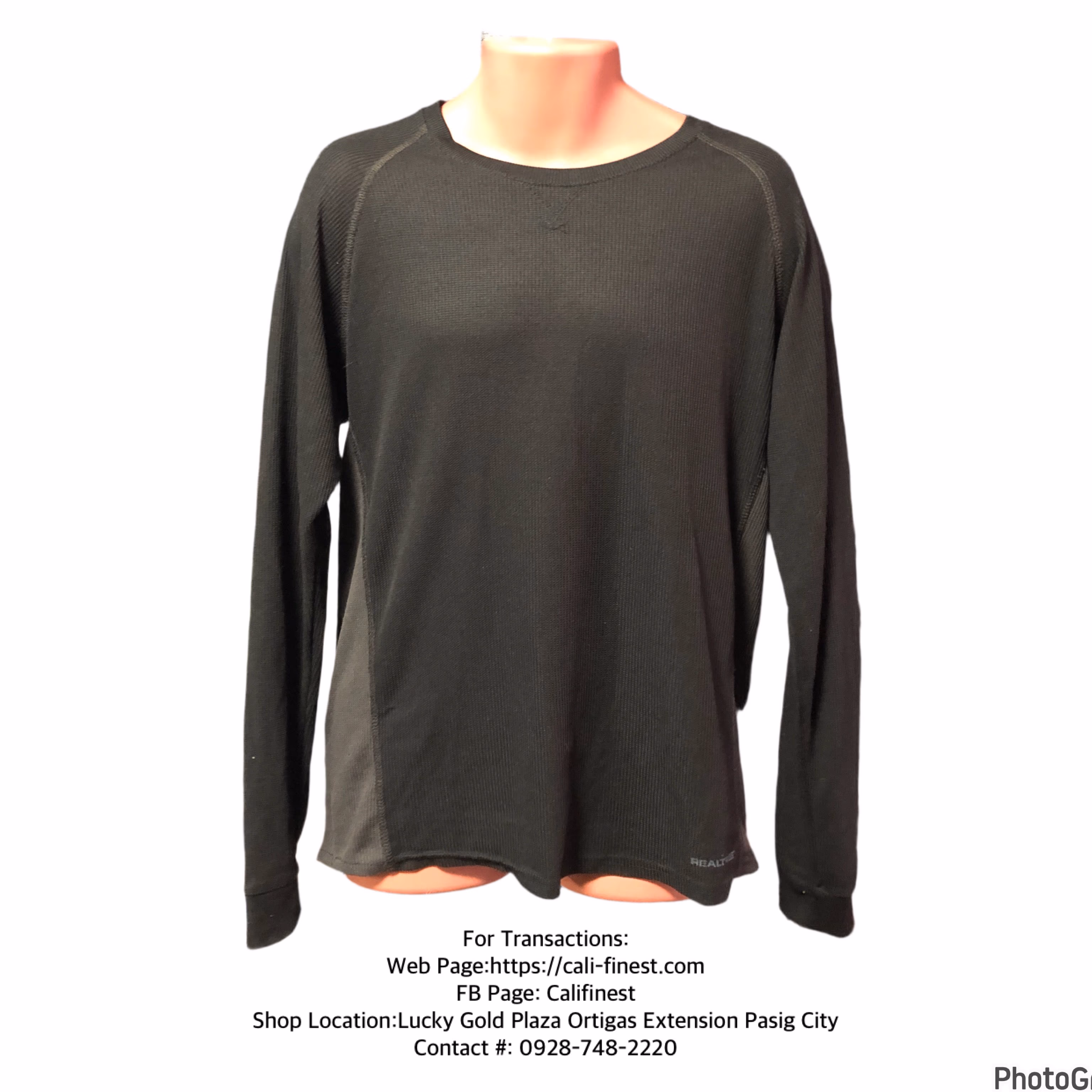 Realtree Mens Activewear Long Sleeve Top Shirt