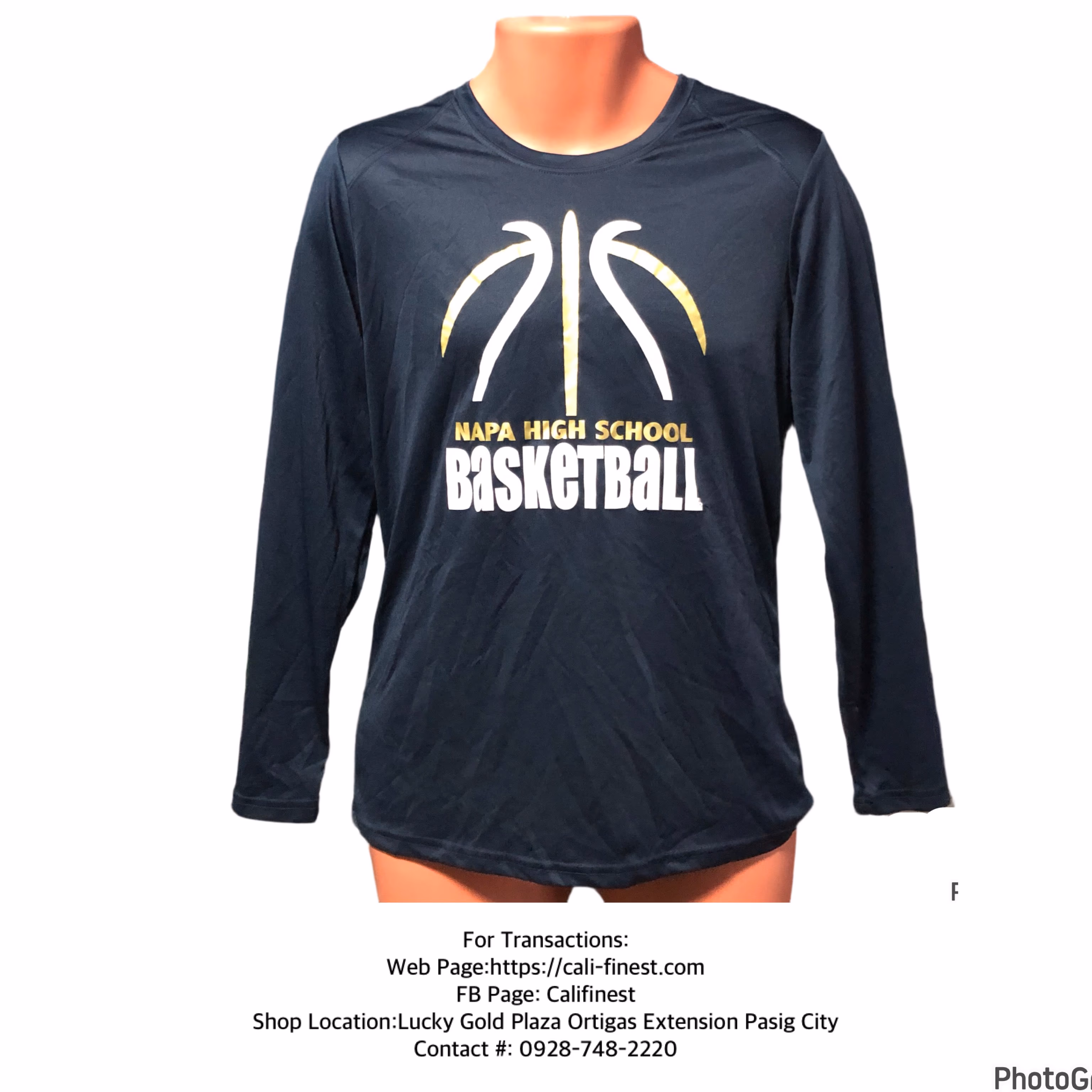 Bsn Sports Long Sleeve Dark Blue Shirt for Mens