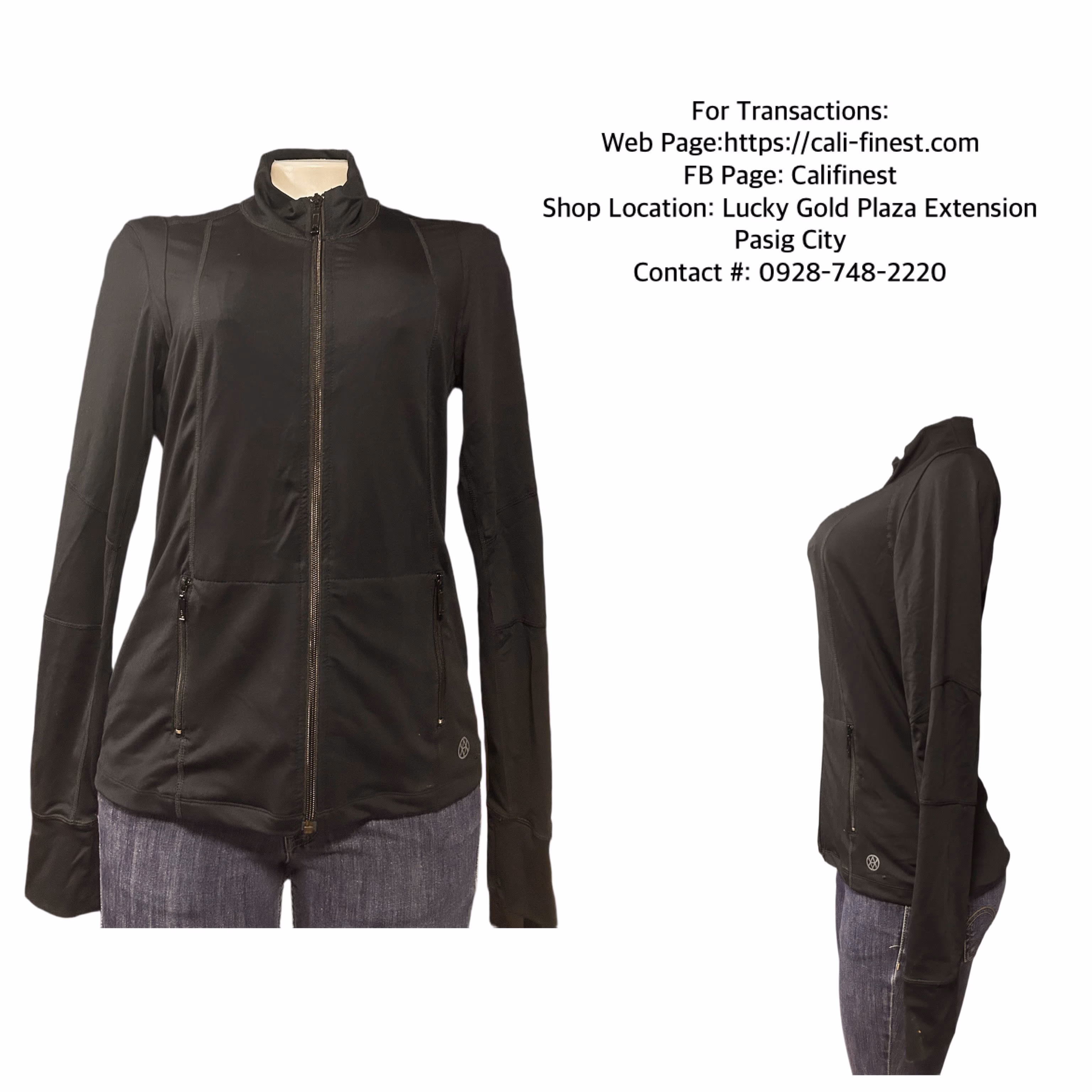 Cabi Meduim Black Jacket Full Zip For Women 