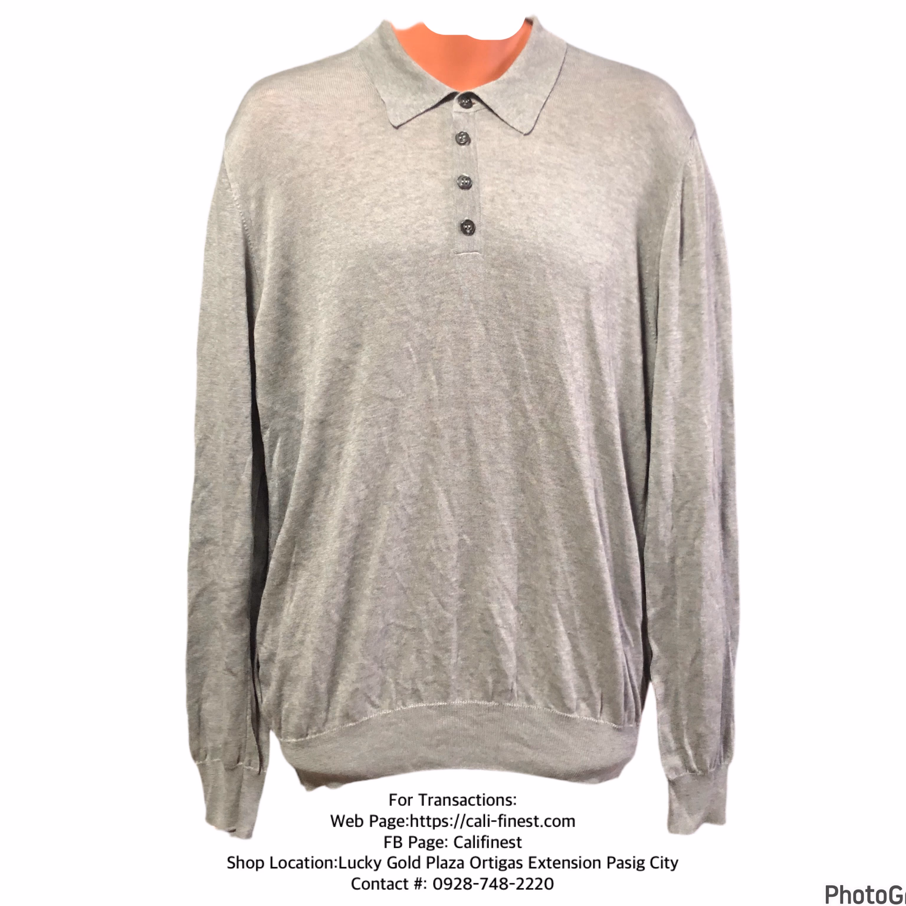 Oscar Jacobson Gray Polo-shit for Mens