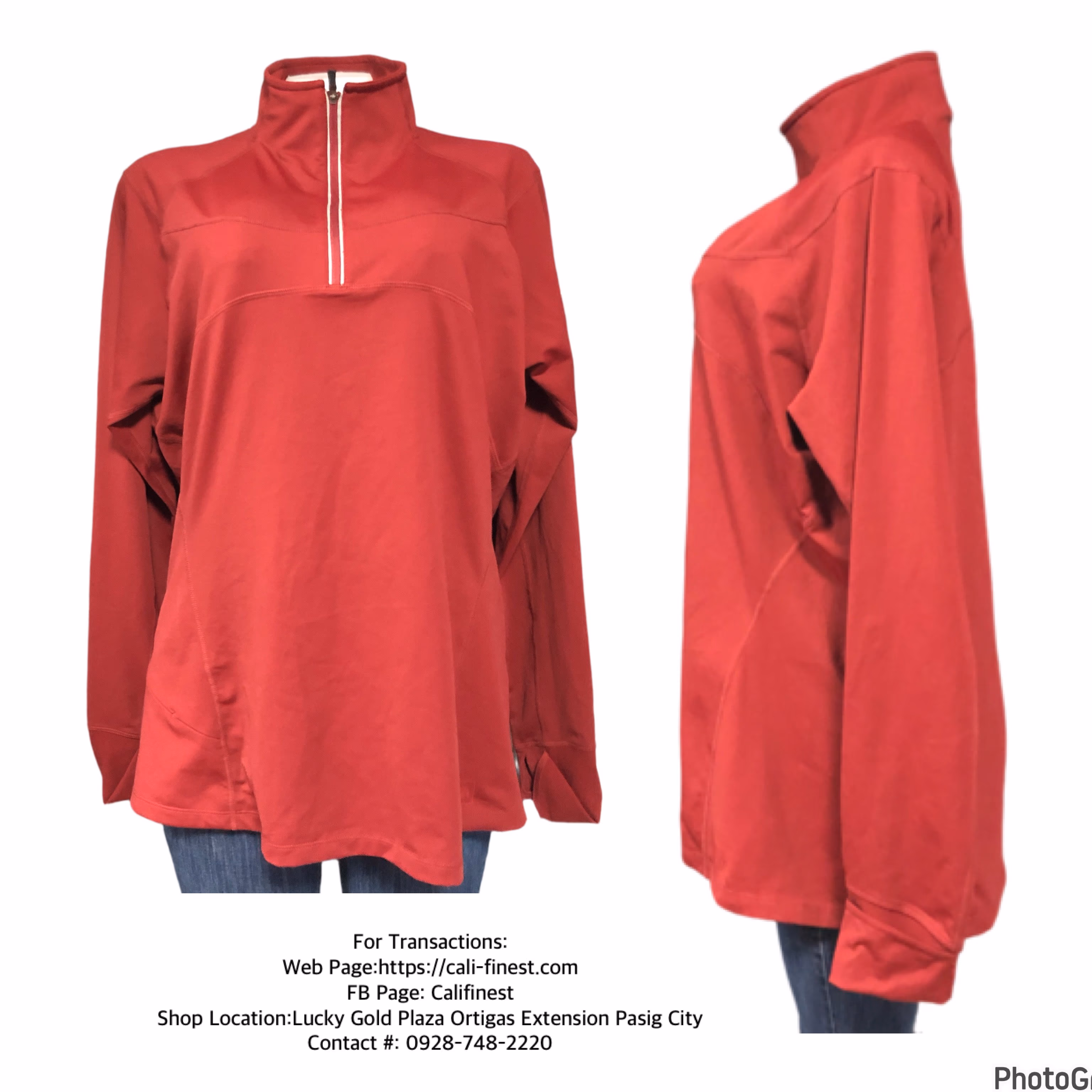 REI Sweater Womens Long Sleeve 1/4 Neck Pullover Red Lightweight Stretch   J#246 size: XL  L: 27 inches  W: 23 inches   Original/Authentic  From USA  Actual and Detailed Picture Posted   Pick Up at One Oasis condominium ortigas extension pasig city   Or Delivery via Lalamove,Jnt, LBC cod/cop  Thankyou REI Sweater Womens Long Sleeve 1/4 Neck Pullover Red Lightweight Stretch