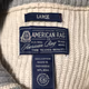 American Ray Mens 3 button White Pullover Sweater
