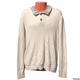 American Ray Mens 3 button White Pullover Sweater