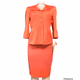 Albert Nipon Womens Coral Pink Polyester Blend 2 Piece Skirt Suit