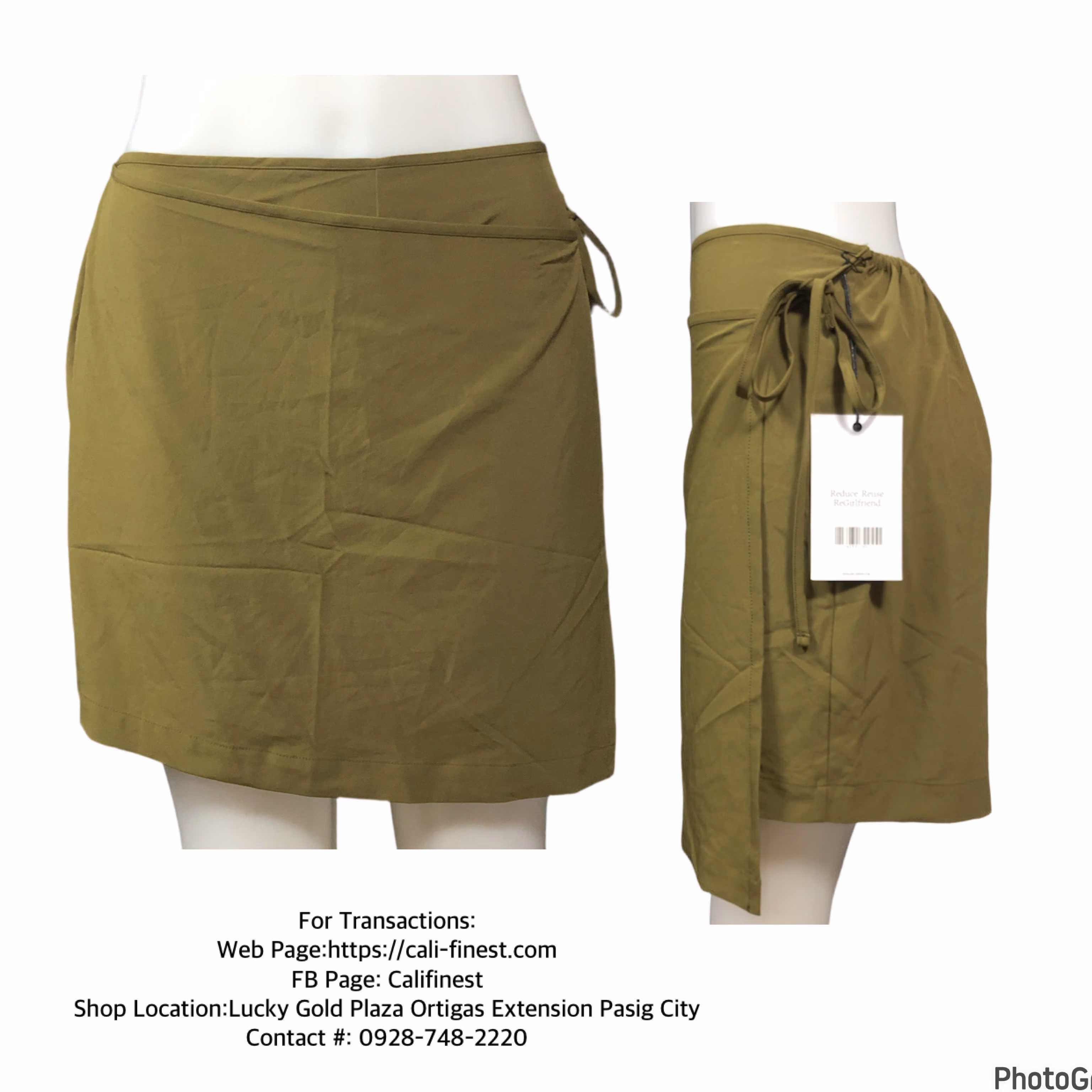 Girlfriend Collective Skort For Women’s Olive Green Size Large