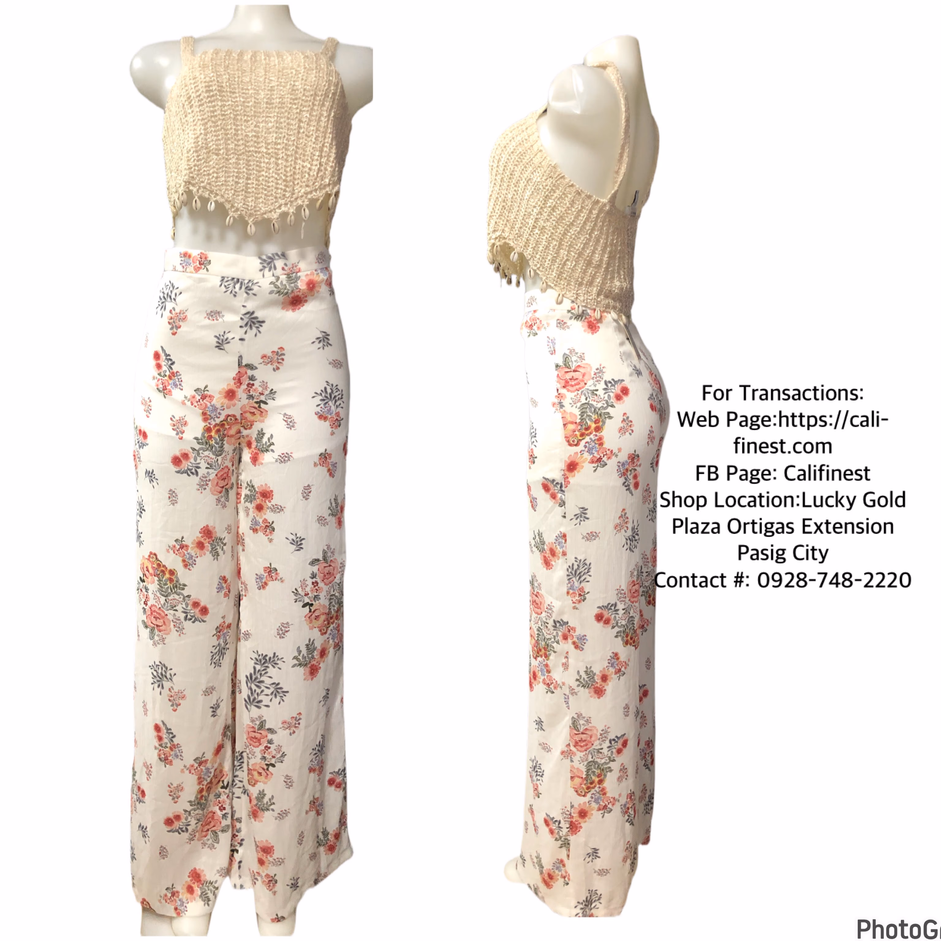 Brandnew re-named Floral Trousers Highwaist Small For Women
