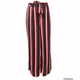 Torrid black & Fuchsia pink stripe Challis Self Tie Wide Lag Pants 2X 18-20