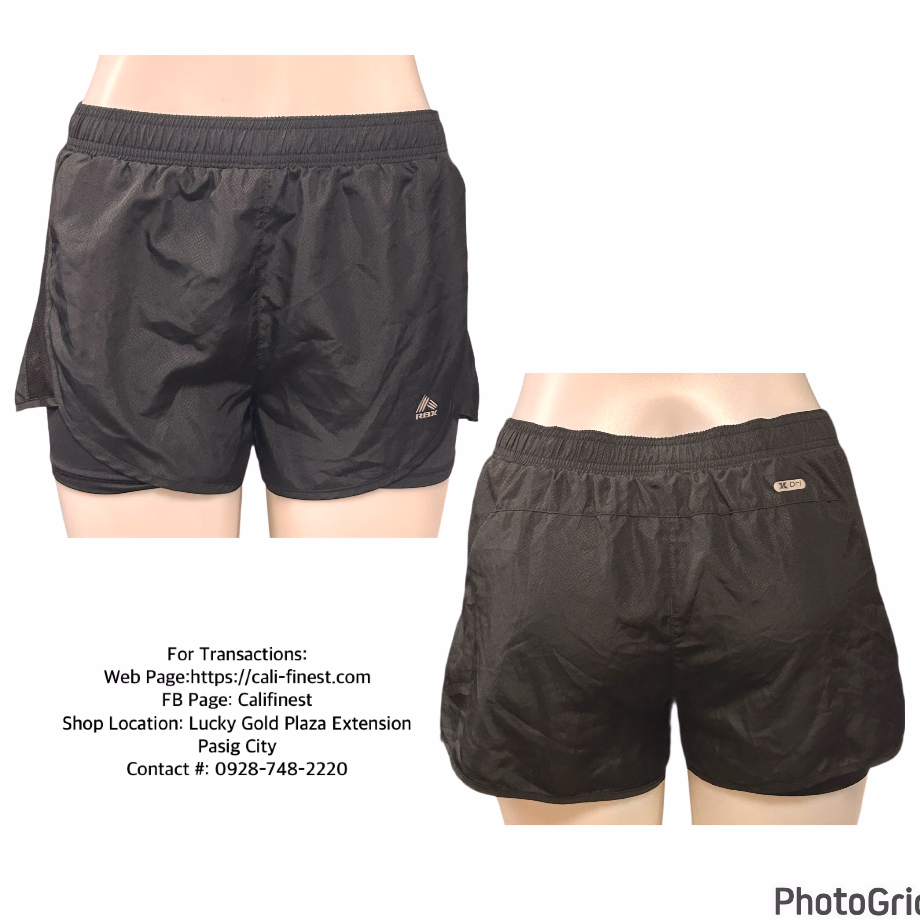 RBX Shorts Women’s Medium Black Running Active Athletic Training Gym Ladies