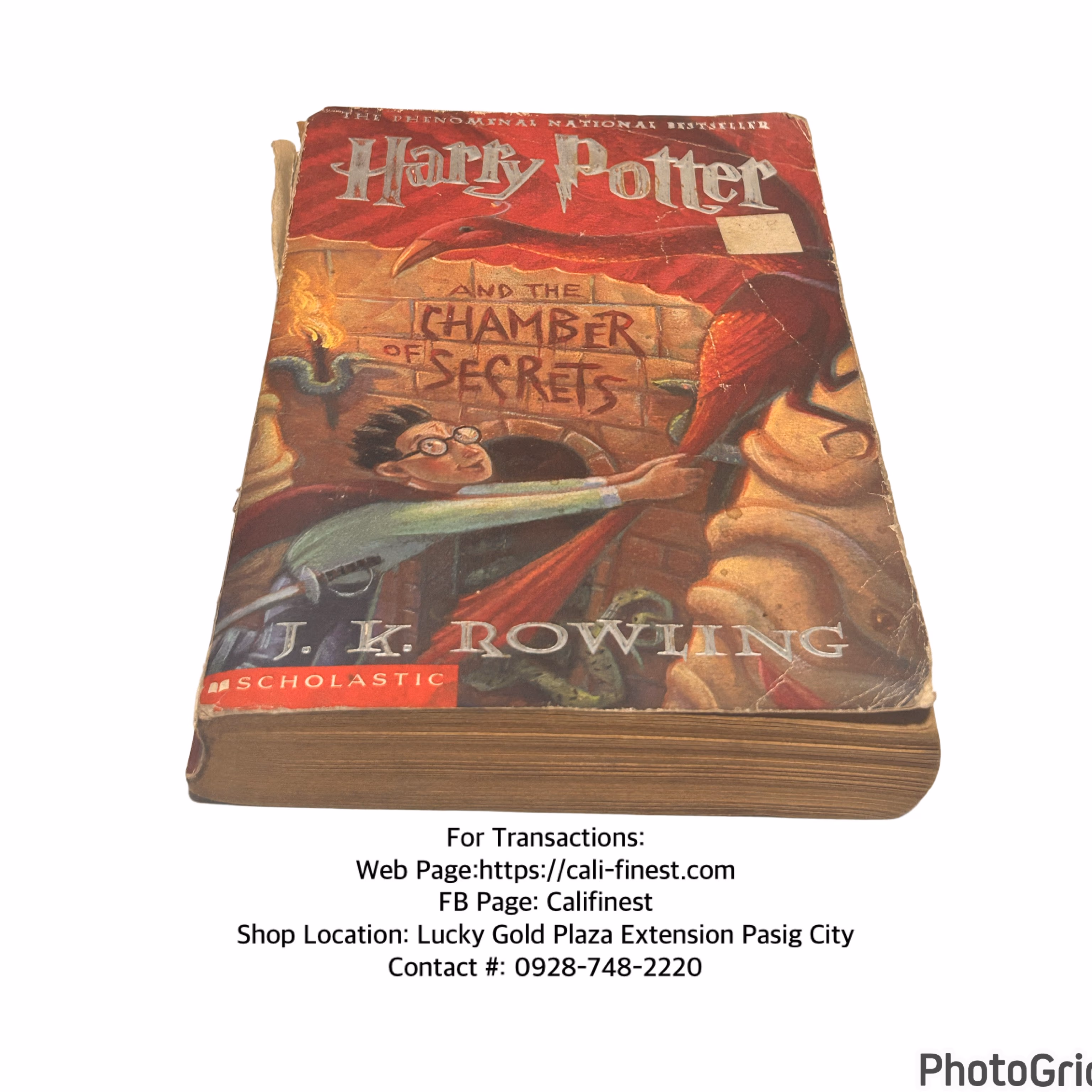 1999 HARRY POTTER & THE CHAMBER OF SECRETS Paperback Book by J.K. ROWLING 