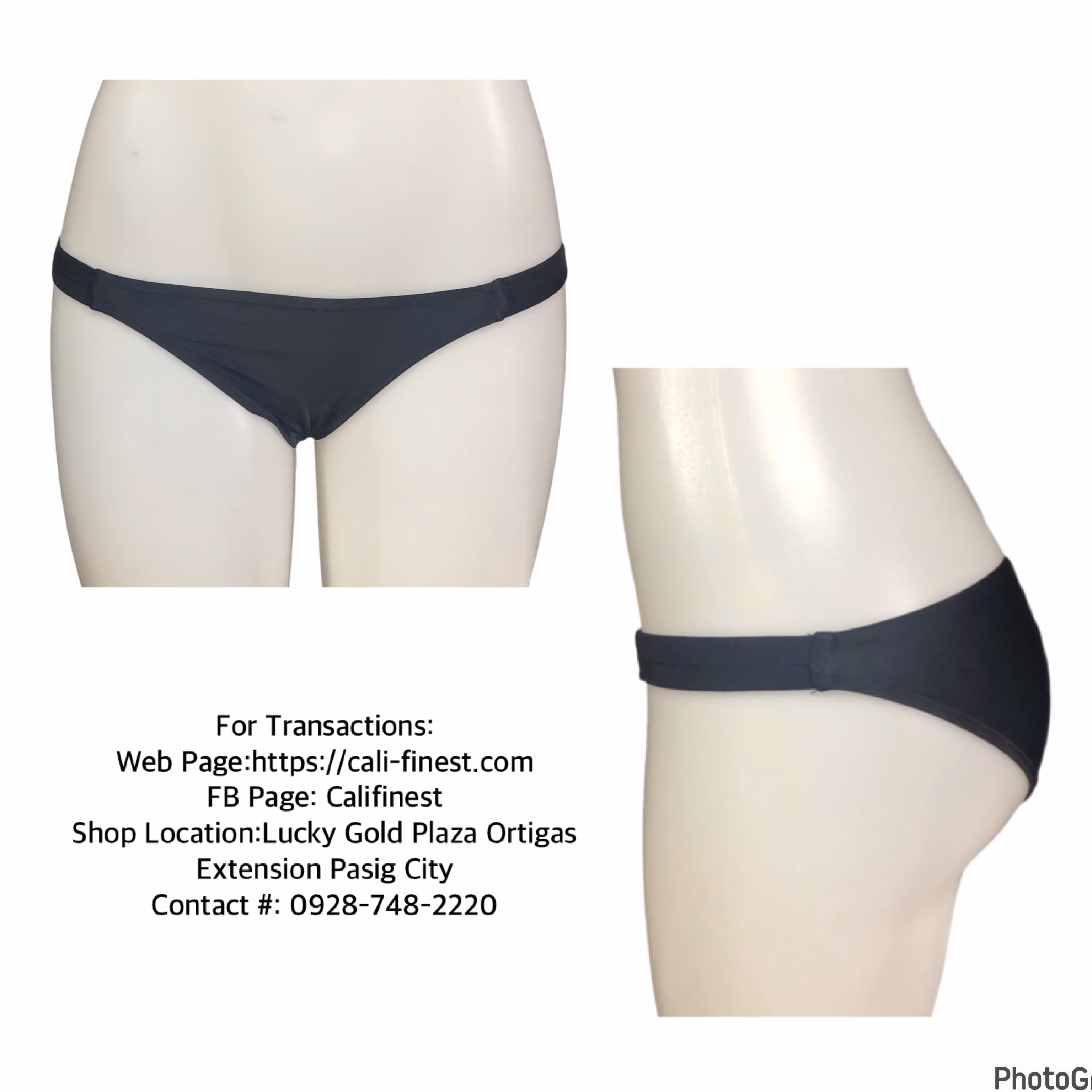Xhilaration Women’s Black Cheeky Swim Bikini Bottom