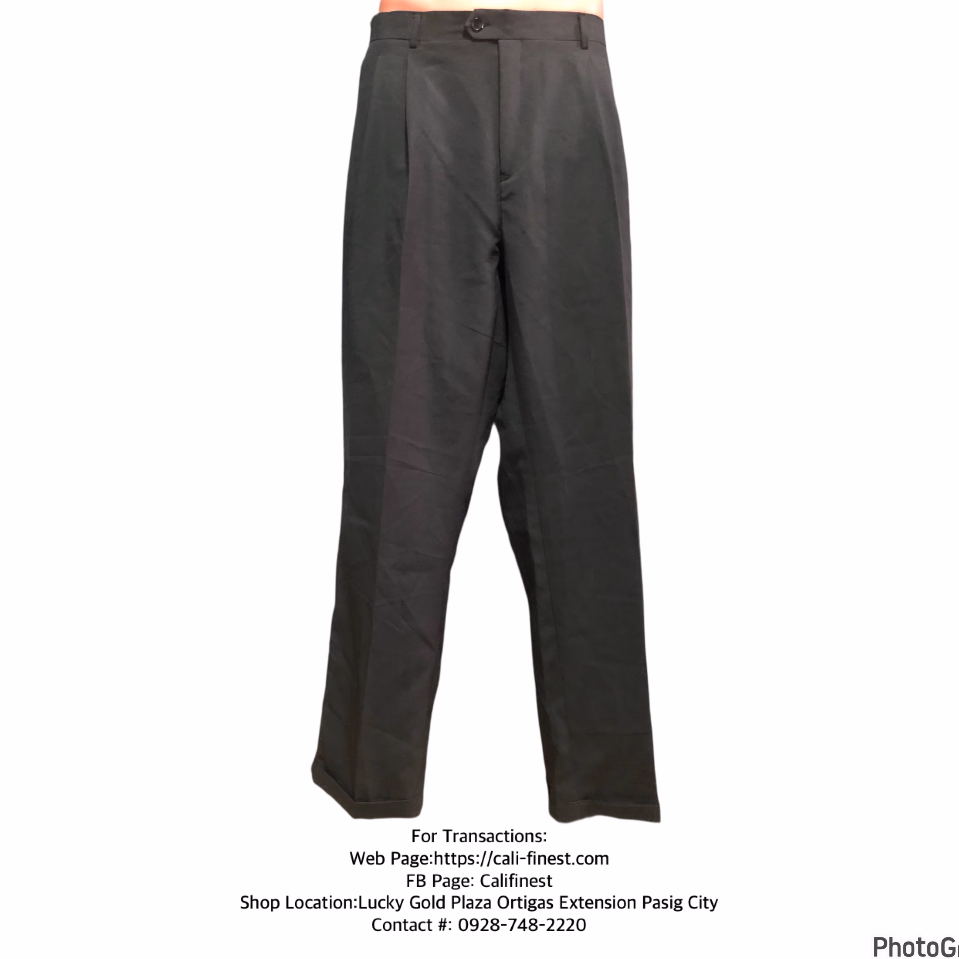 Red Ape Black Baggy Wide Leg Pants for Mens