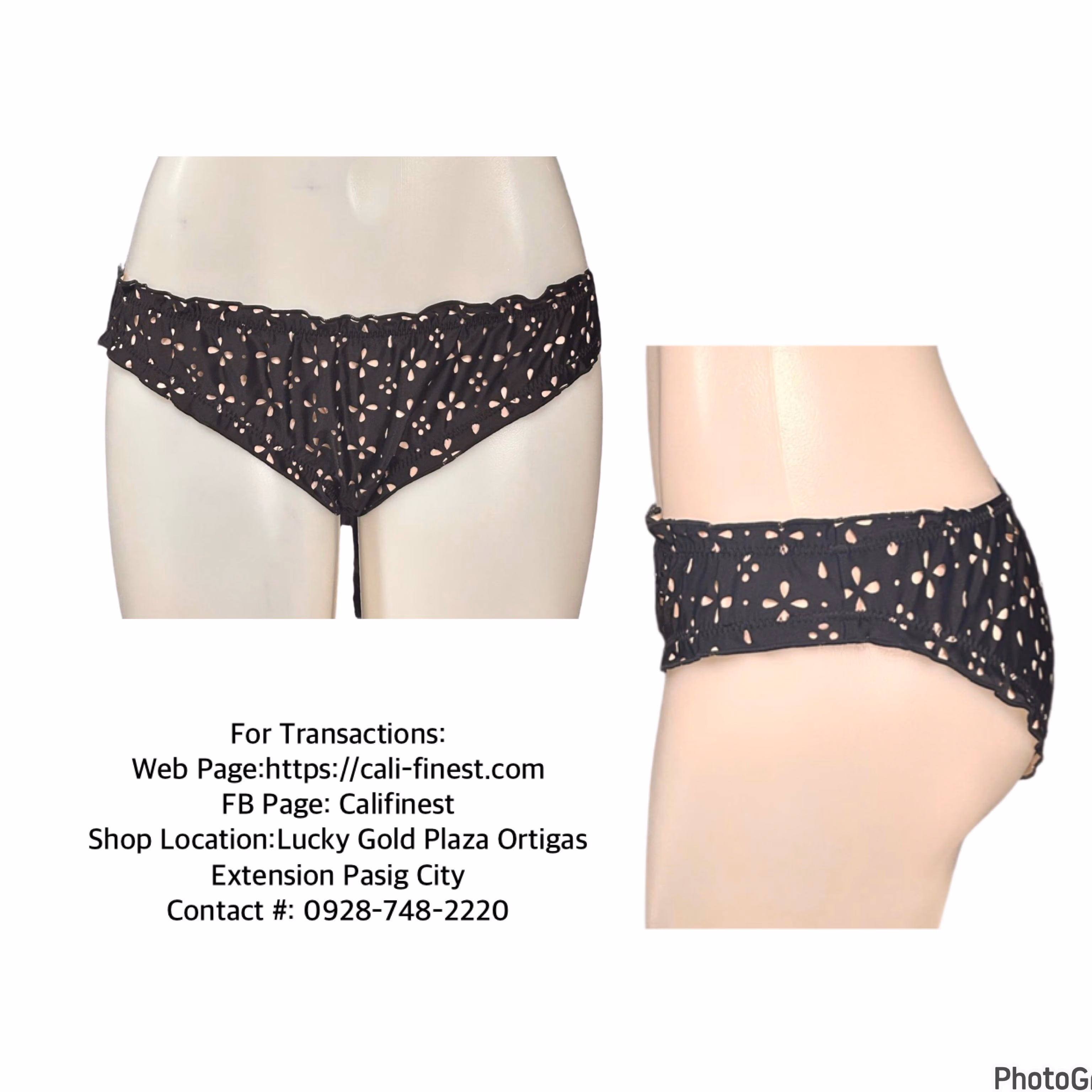 Live Love Dream Black and Light Pink Panty for Womens