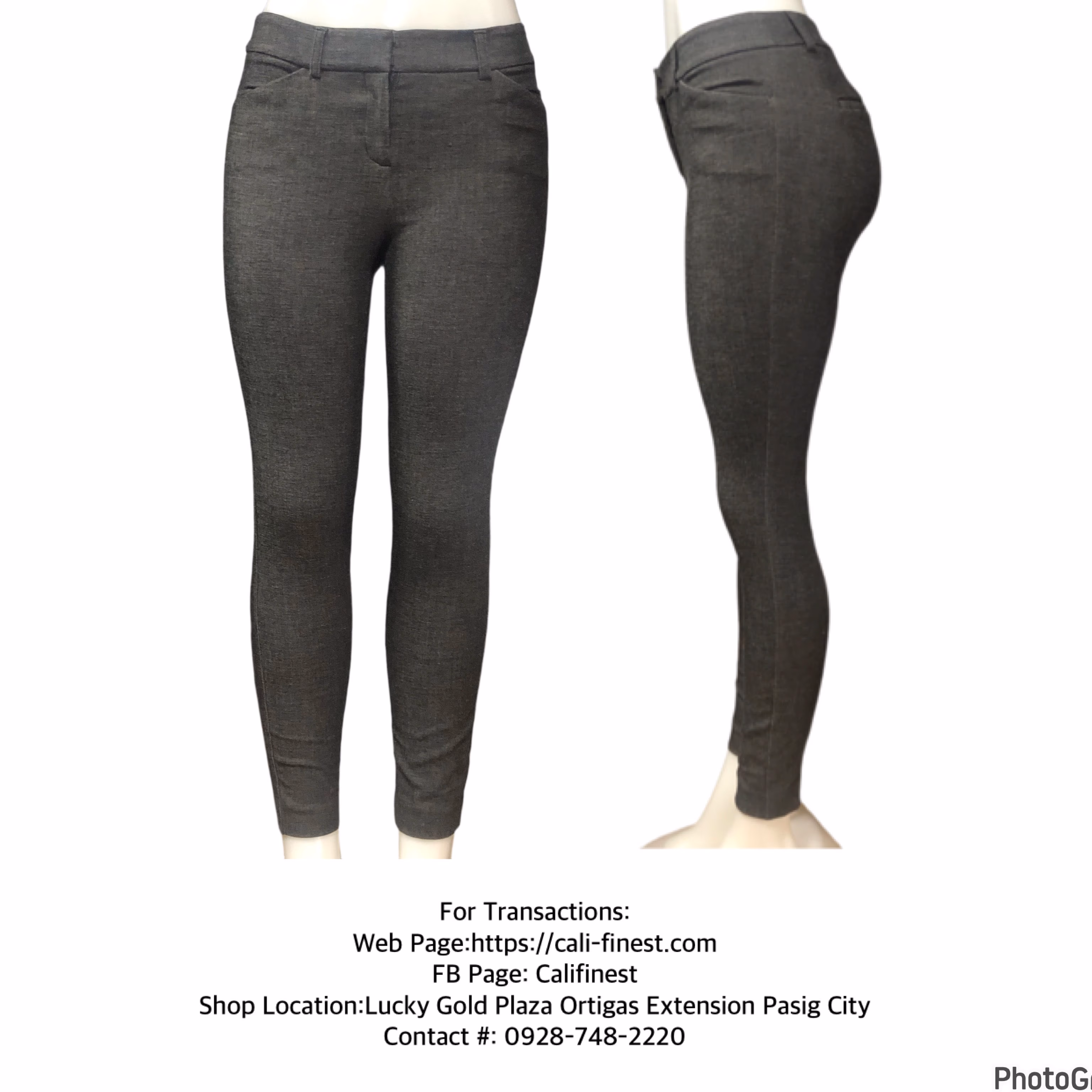 Express Women’s Dark Gray Mid Rise Skinny Jegging Pants