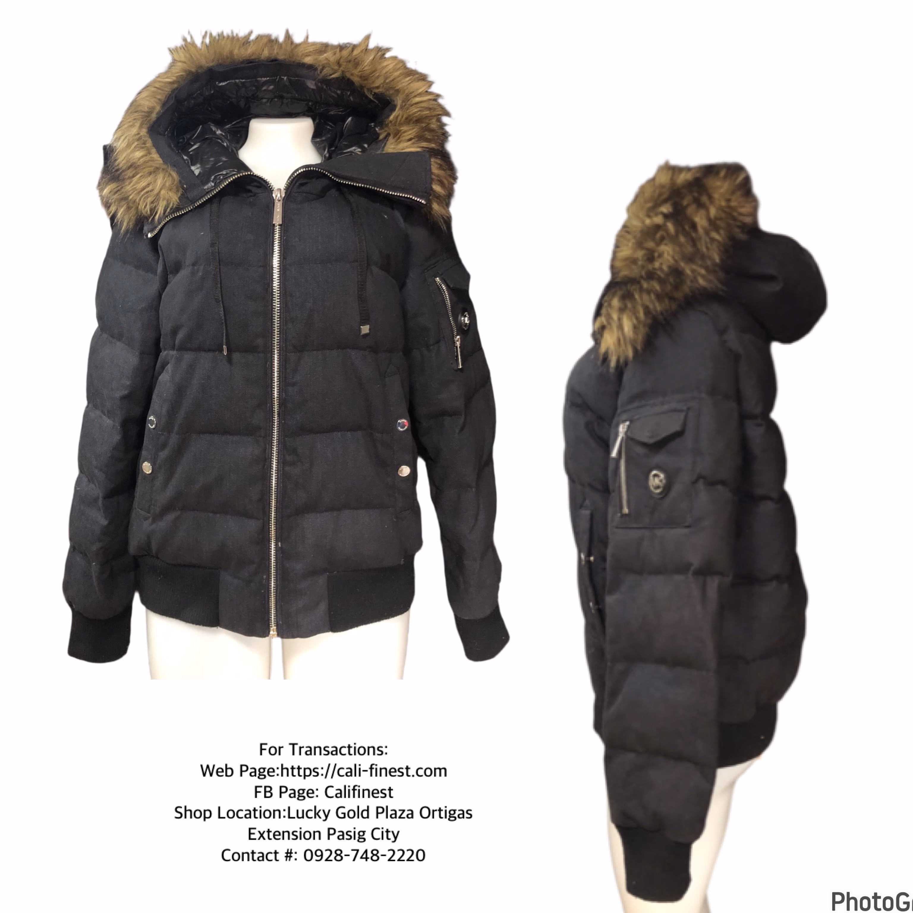 Michael Kors Women’s Hooded Down Bomber Jacket