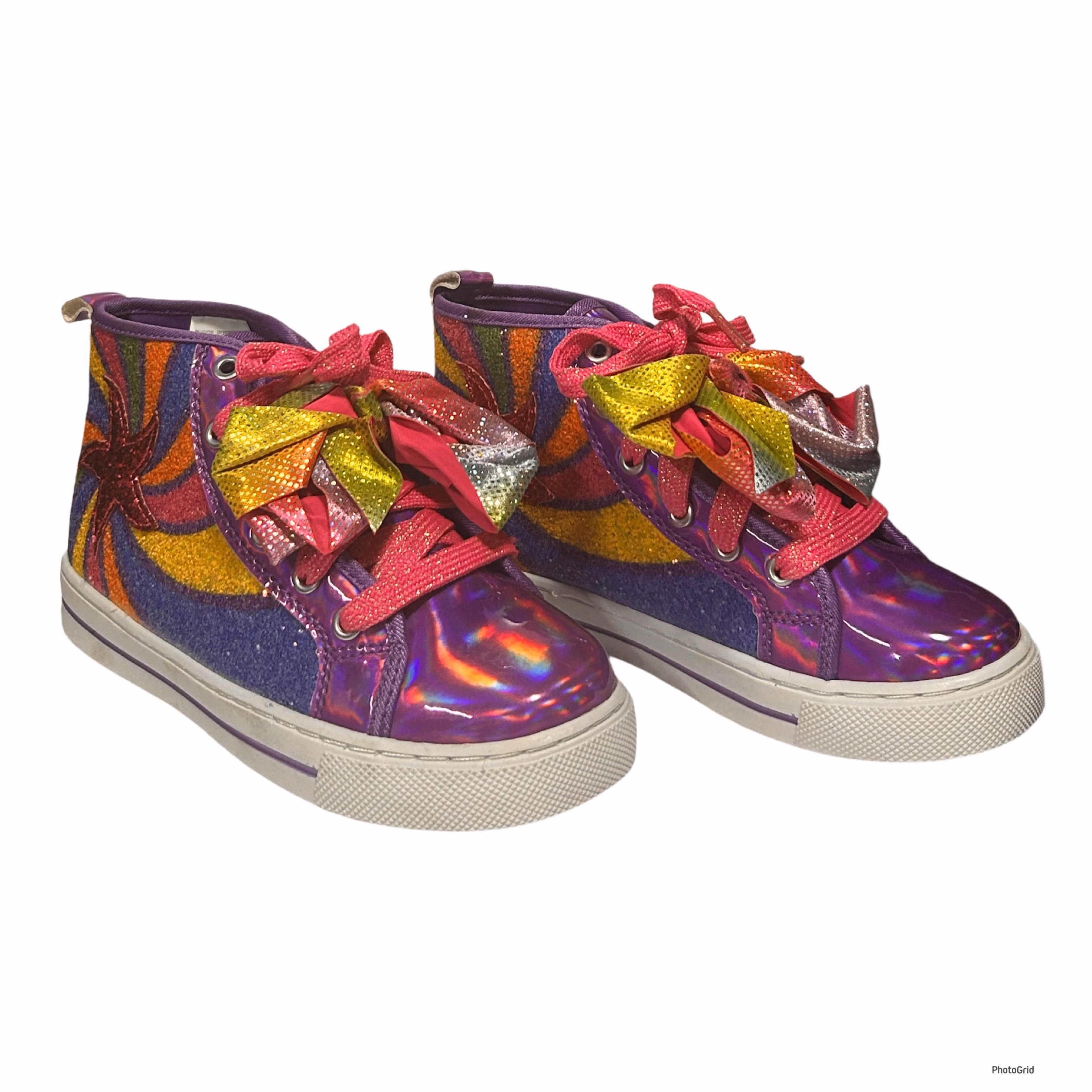 Nickelodon Jojo Siwa Little Girl & Big Girl Star Swirl Athletic High Top Sneaker