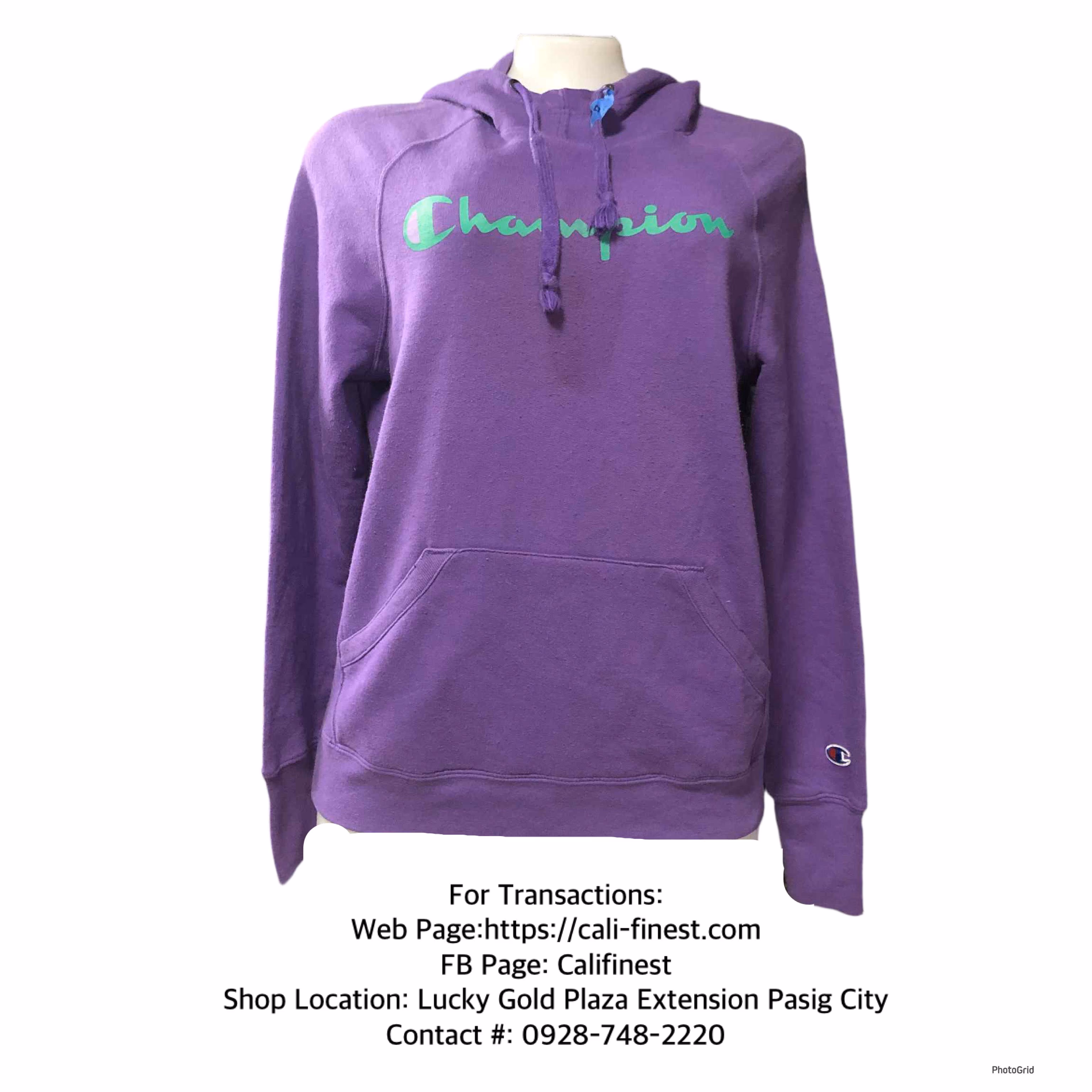 Champion Authentic Athleticwear Purple Hoodie Jacket For Women 
