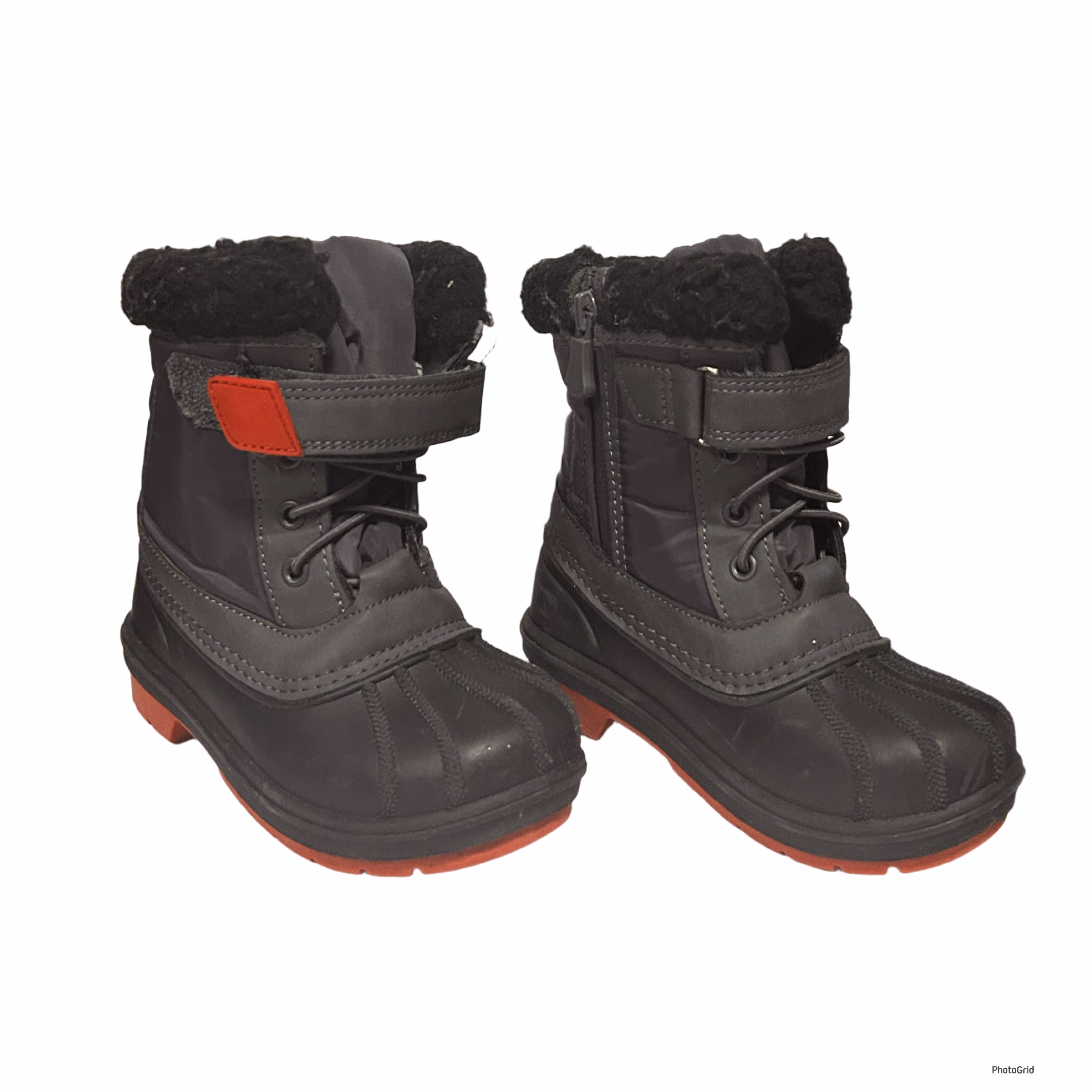 Cat & Jack Toddler Boys’/girls Journey Winter Boots w/ Faux Fur Black
