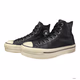 Womens Converse Chuck Taylor All Star Hi Lift Leather Sneaker Black and White hi