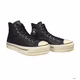 Womens Converse Chuck Taylor All Star Hi Lift Leather Sneaker Black and White hi