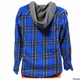 No Boundaries Blue Plaid Flannel Shirt Hoodie Men’s Long Sleeve