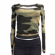 Material Girl Camo Cutout Sweater for Womens