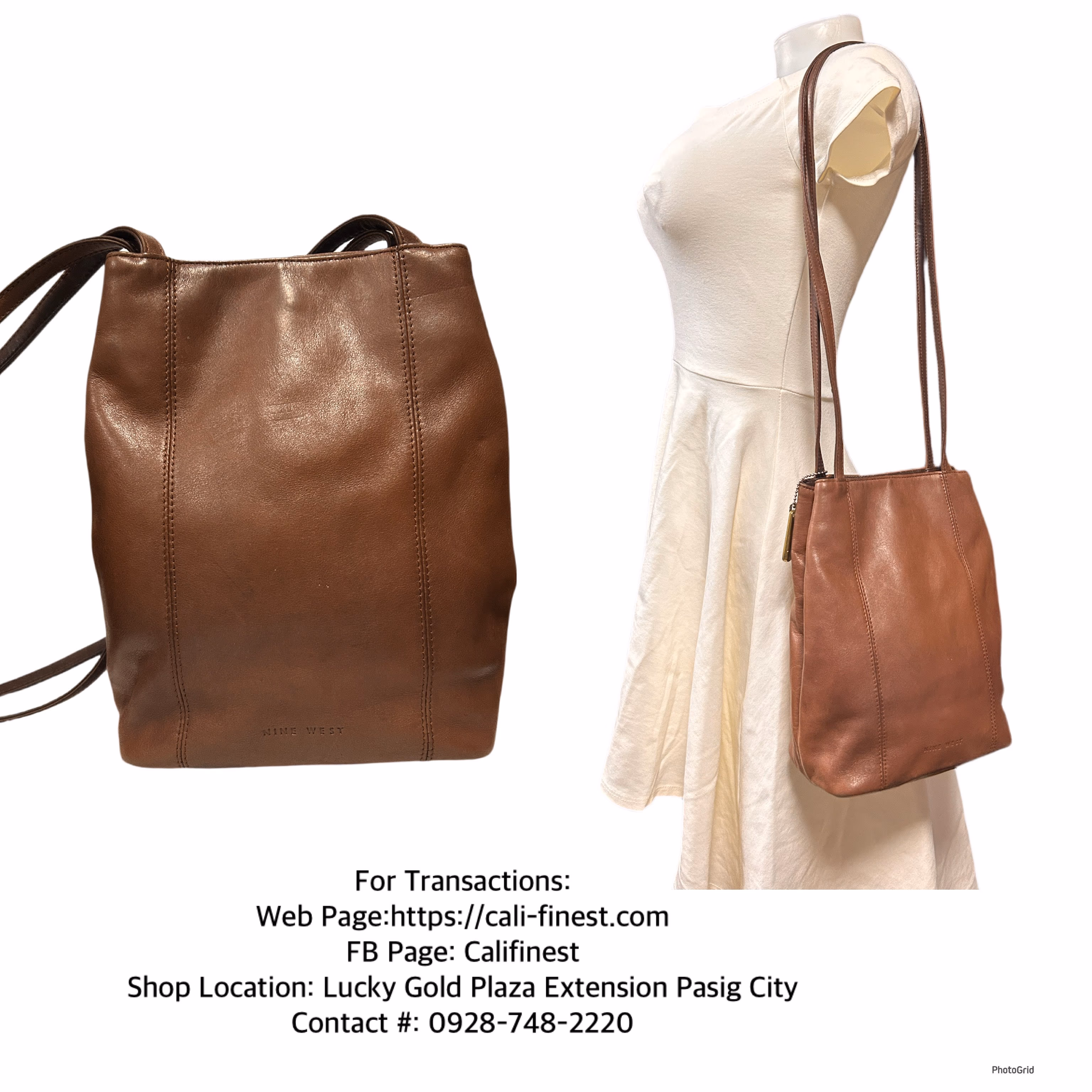 Nine West Genuine Leather Shoulder Purse 