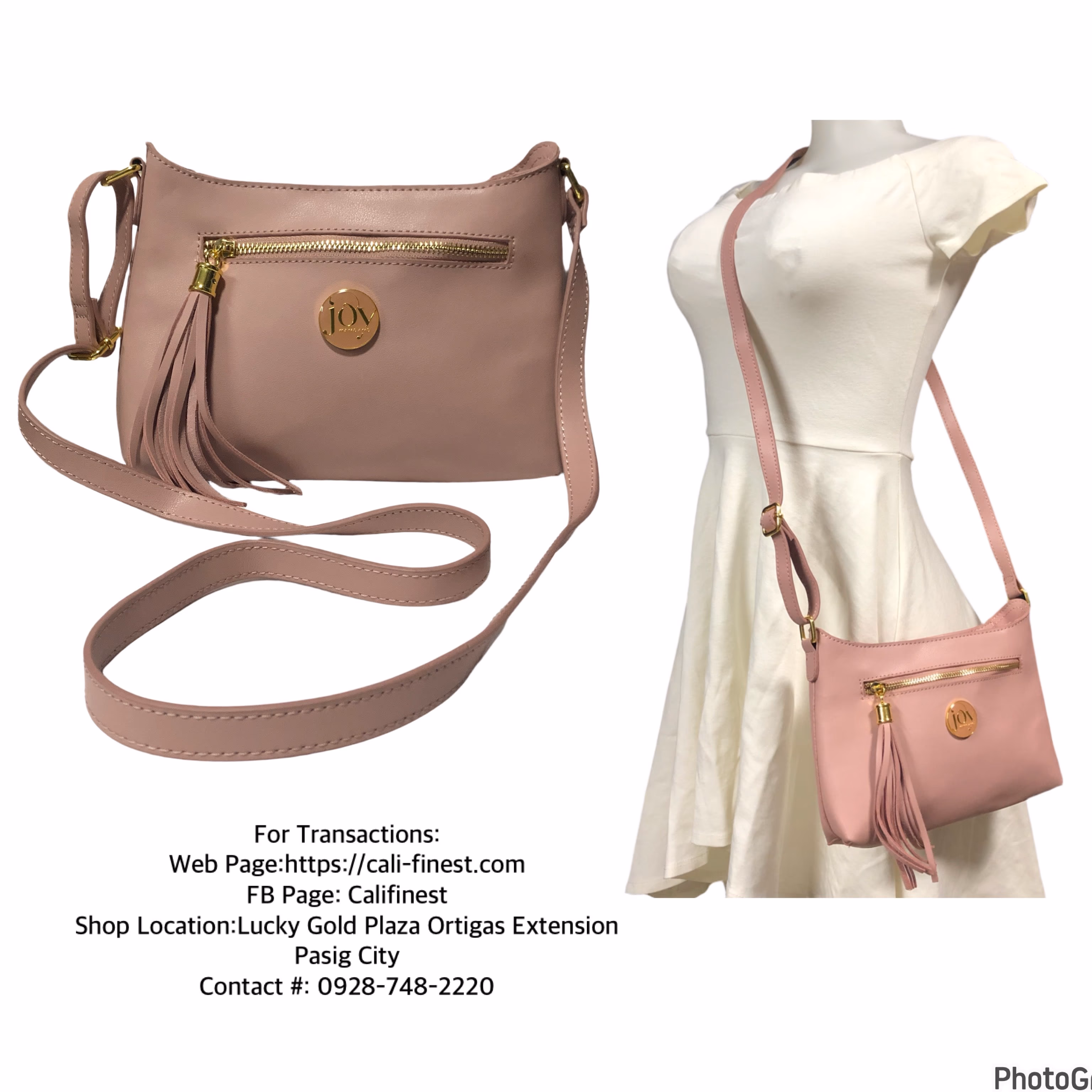 Joy Mangano Blush Pink Tassels Shoulder Crossbody Ba