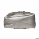 Womens silver crossbody bag with gold stud  and a gold chain strap