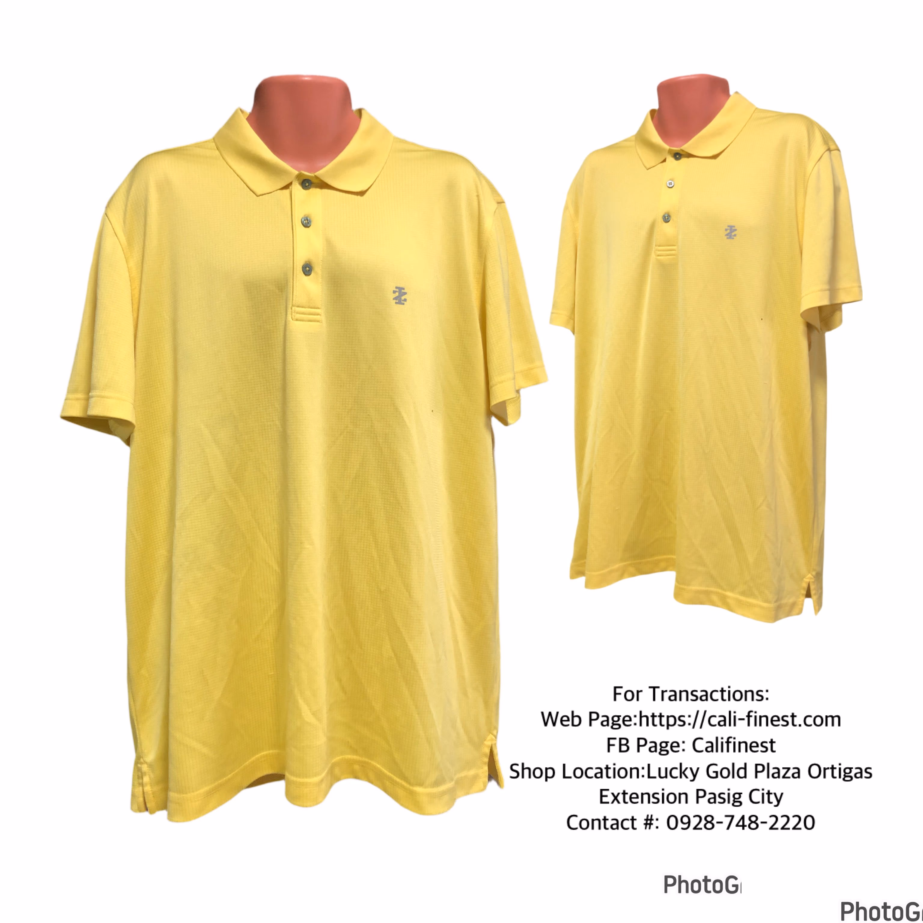 IZOD Golf Polo Men’s Short Sleeve  Yellow XL