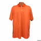 Straight Down Polo Short Sleeve Orange Men Large  