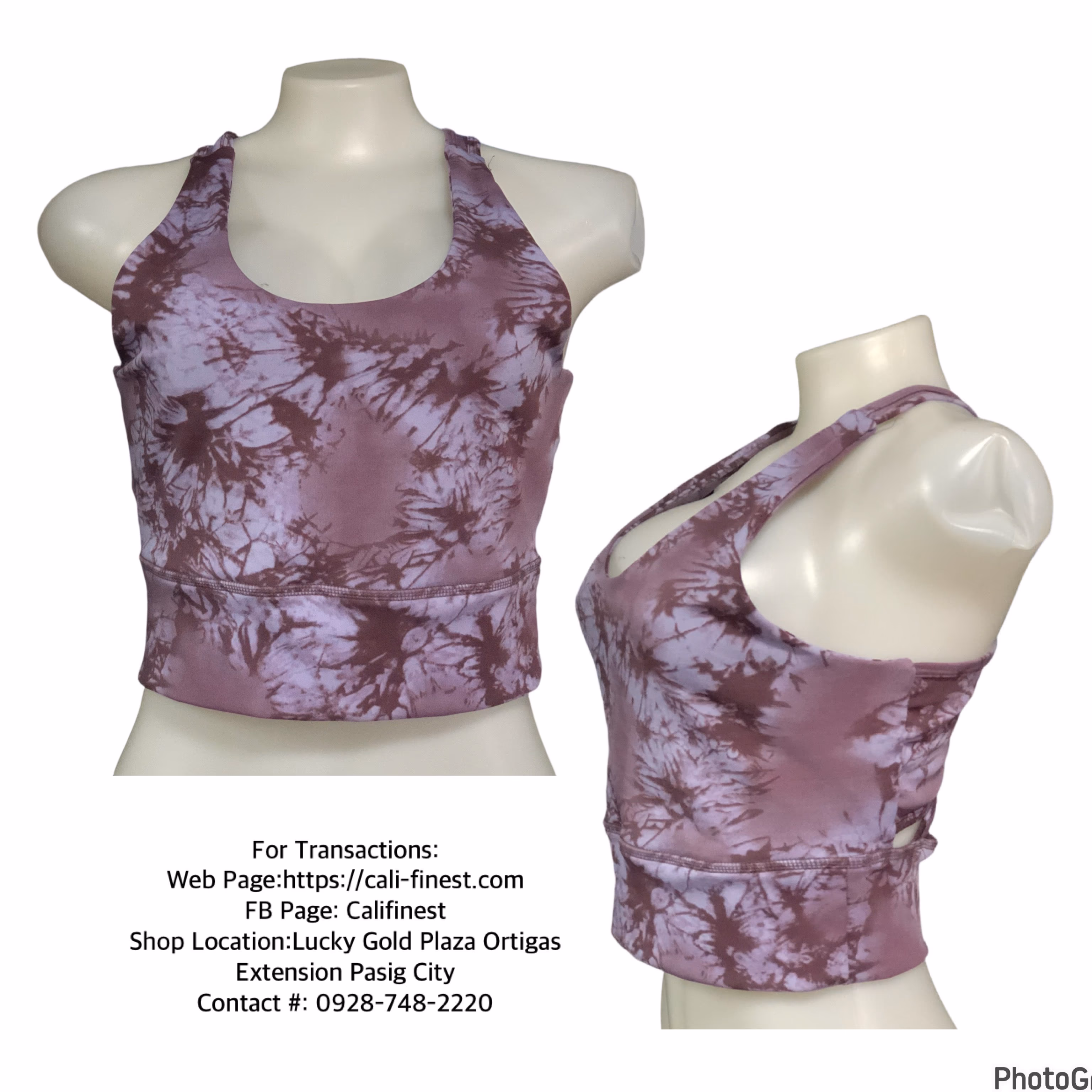 Active Purple Sports Bra for Womens