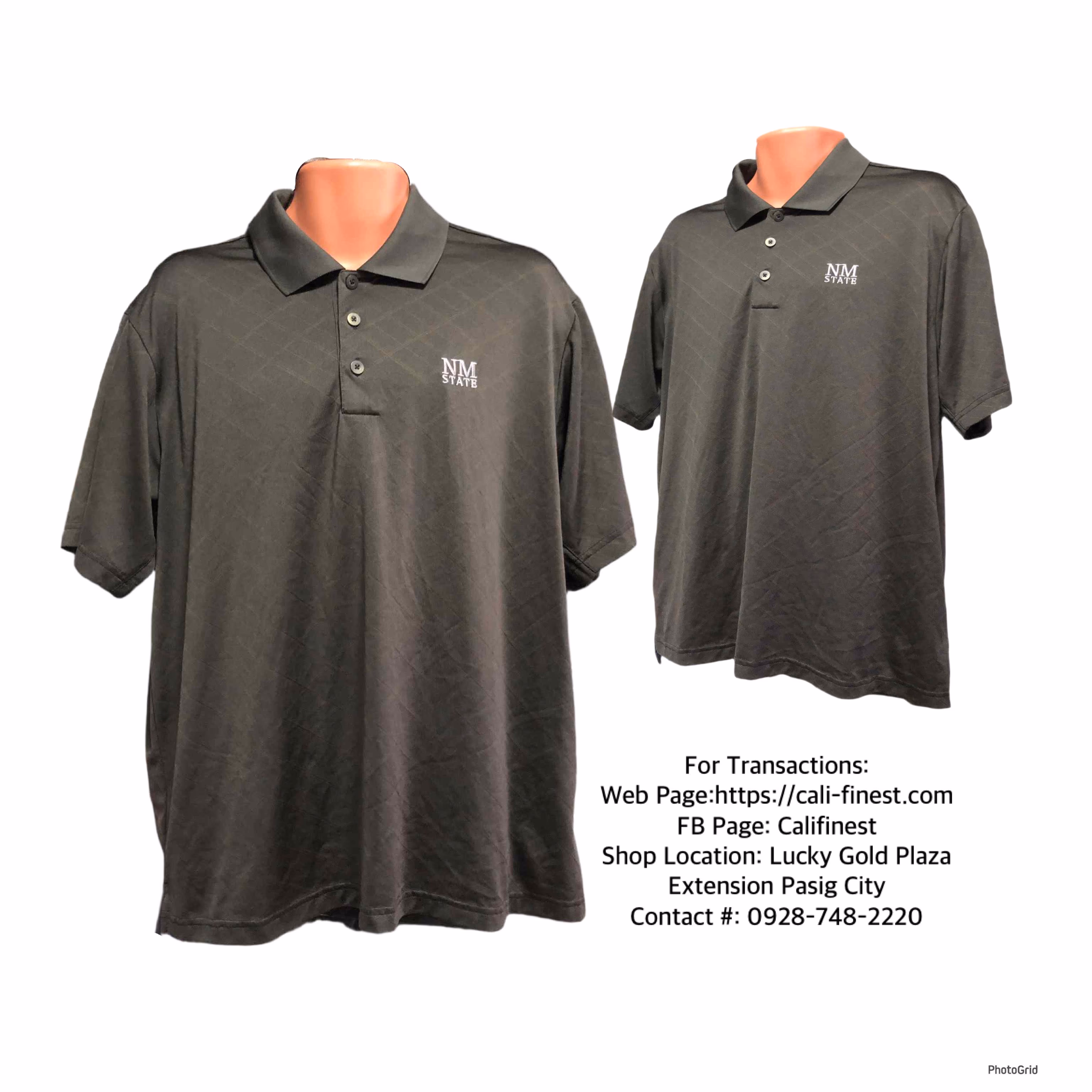 Adidas ClimaCool NM State PGA Golf management Polo Short Sleeve Dark Gray Men