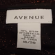 Avenue Red Metallic Spark Long Sleeve V Neck Dress Blouse for Womens