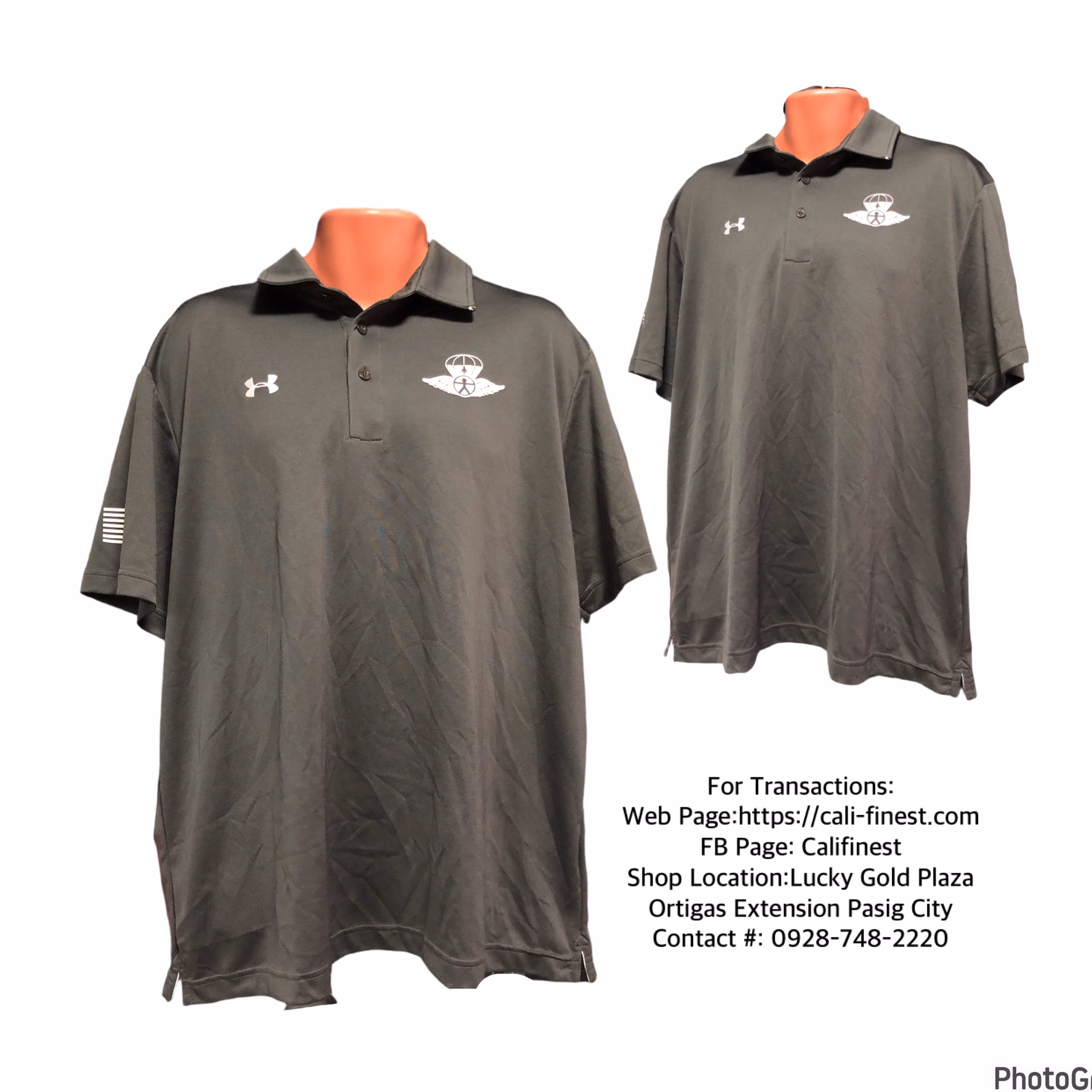 Under Armour Loose Heatgear Men Polo Short Sleeve Gray XL 