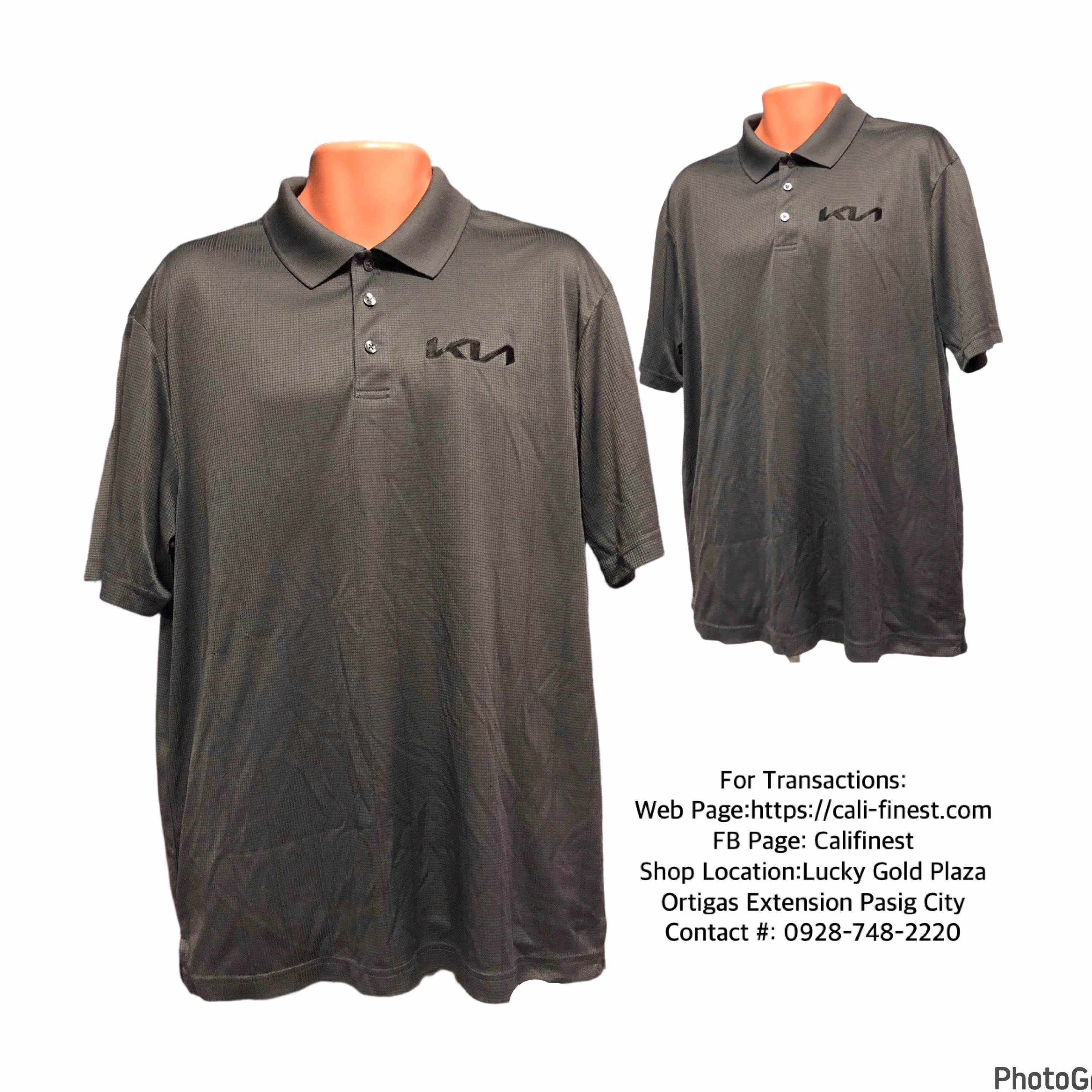 Port Authority Mens Polo Short Sleeve Dark Gray Large 