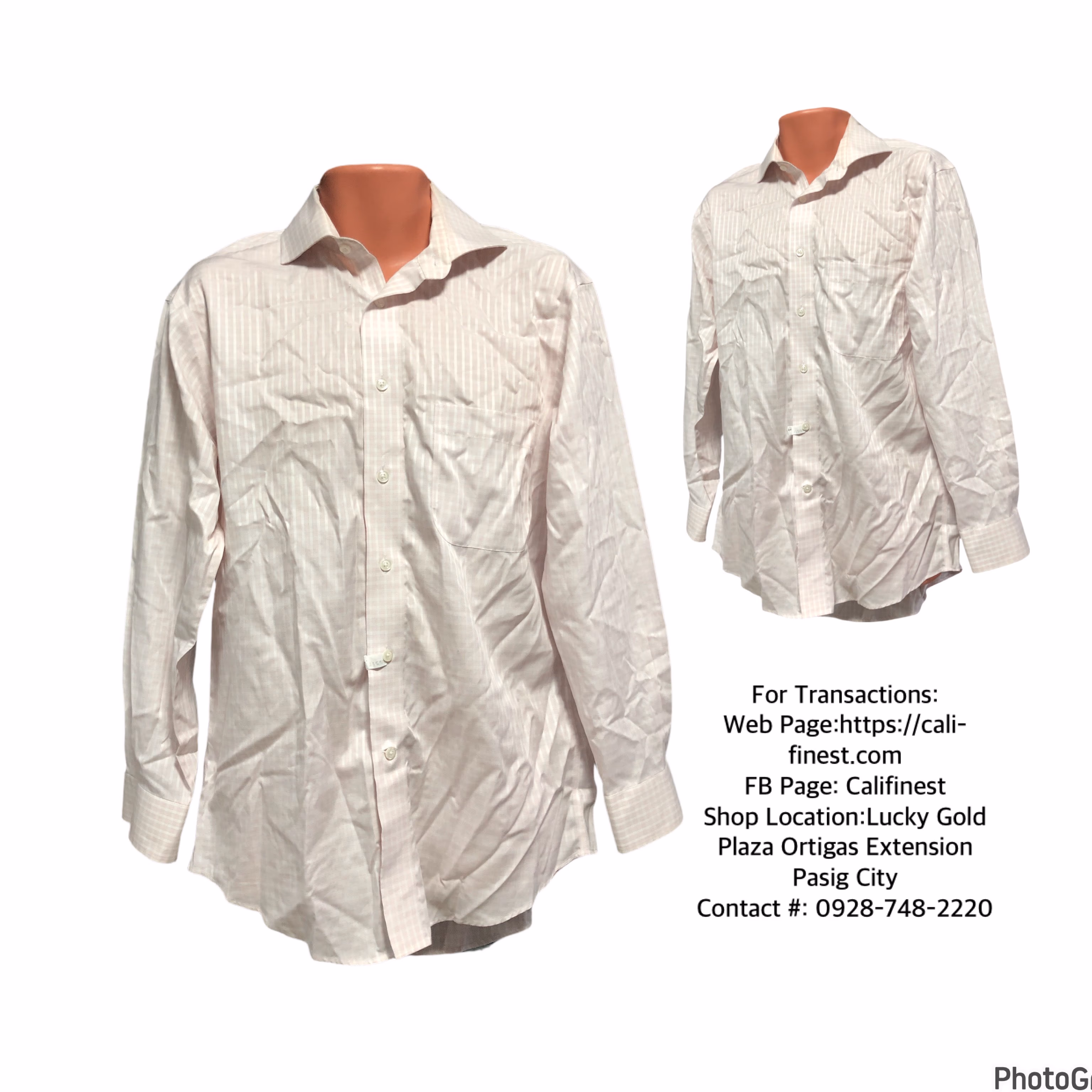 Jos. A. Bank Reserve men Polo Long Sleeve Light Pink 