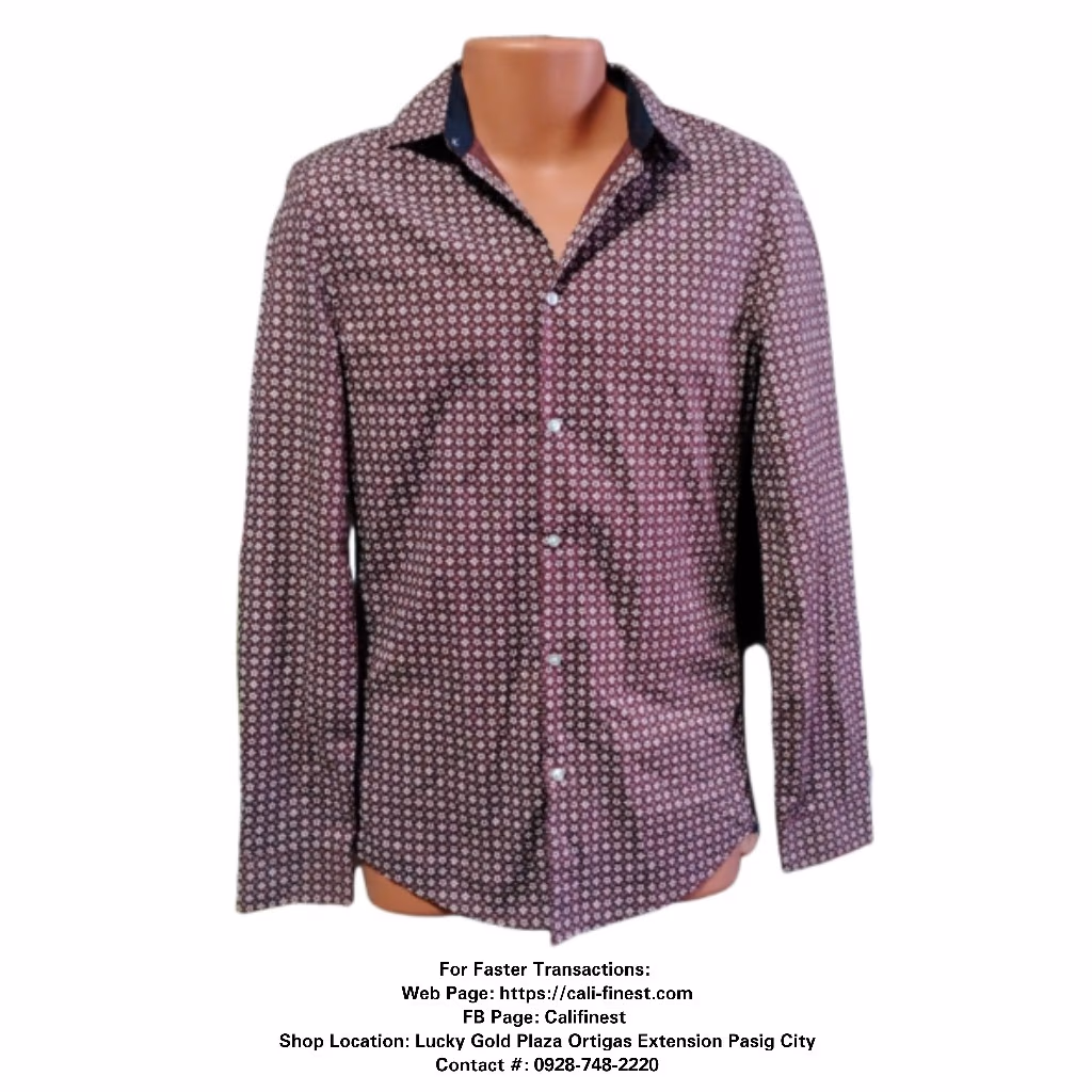 H and M Slim fit Maroon Long Sleeve for Mens