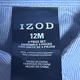 IZod Baby Boys Size 12M Button Check Dress Shirt Blue White Red 