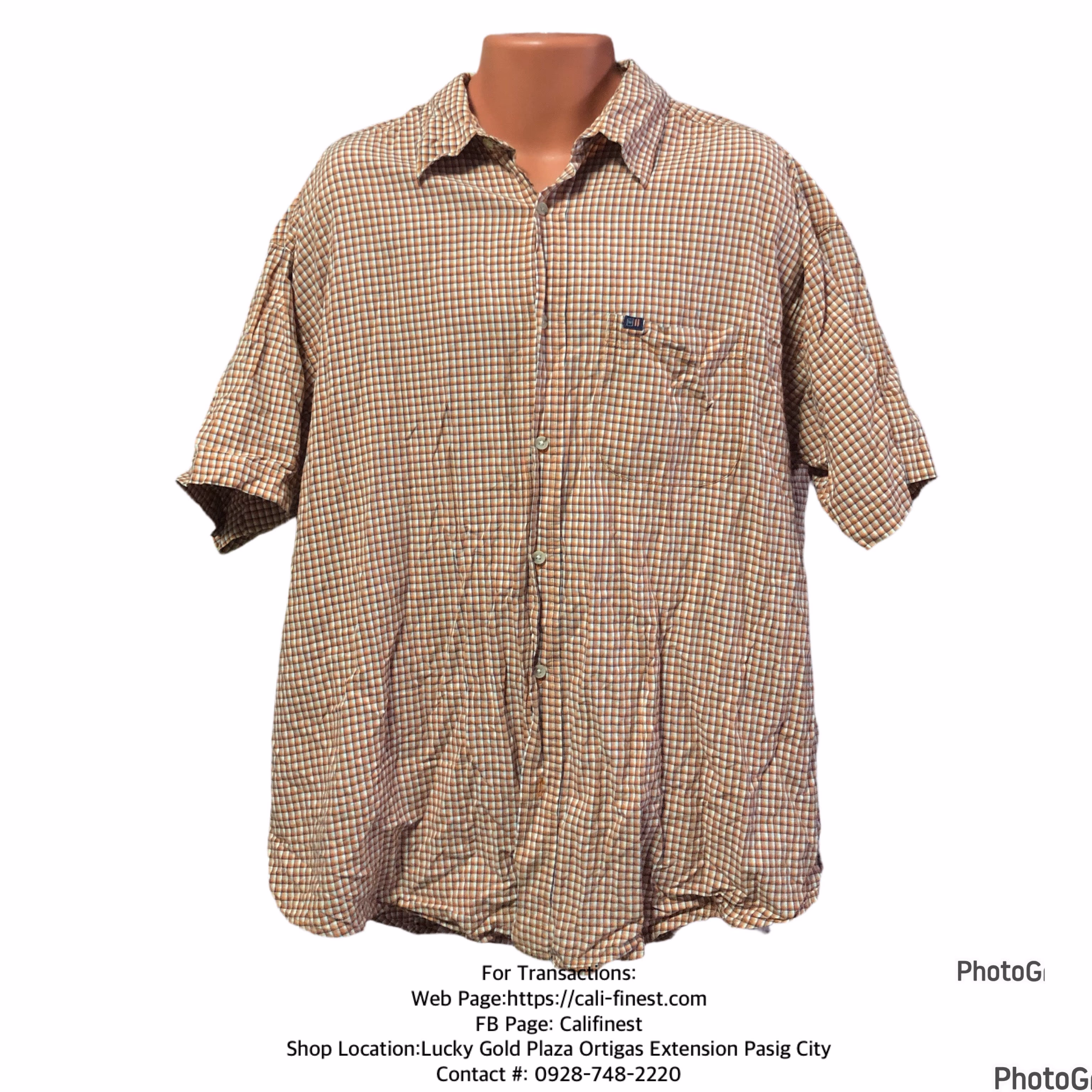 Wrangler Jeans Co Men’s Casual Polo Orange White Shirt Size XL