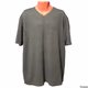 Claiborne Men’s Gray Trim V-neck Ribbed Shoet Sleeve T-shirt